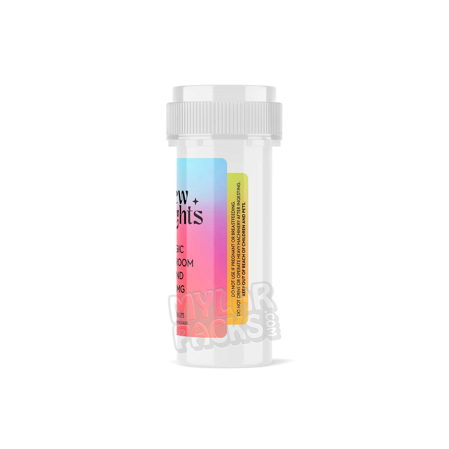New Heights 3600mg Empty Shroom Pills Capsules Bottle Psilocybin  Packaging
