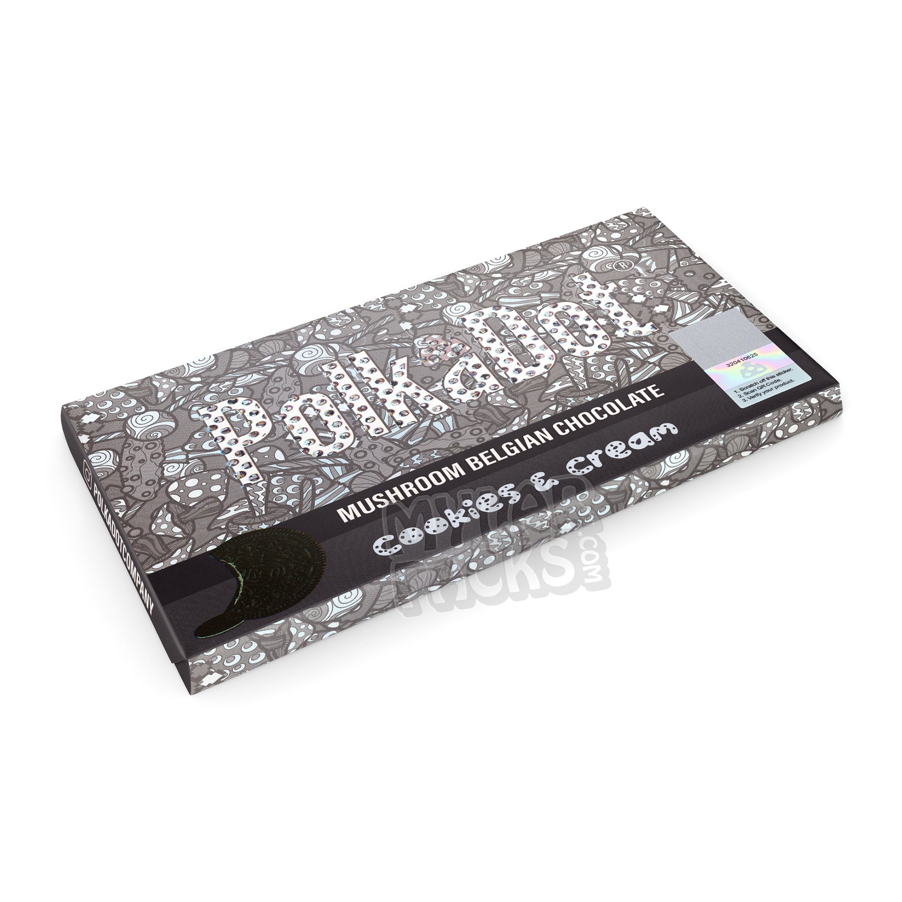 Polkadot 2024 Cookies n' Cream Magic Mushrooms Bar Empty Shrooms Packaging