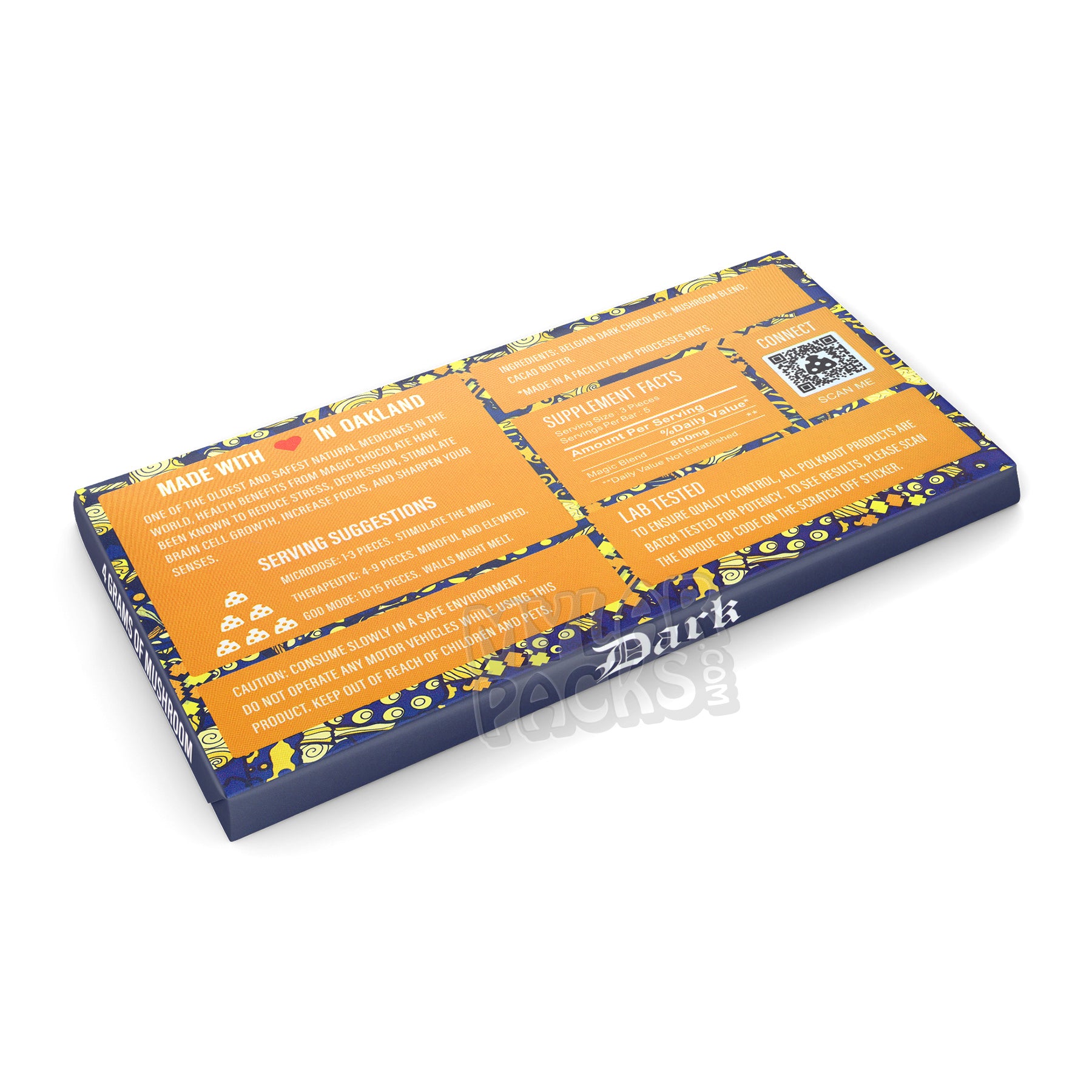 Polkadot 2024 Dark Chocolate Magic Mushrooms Bar Empty Shrooms Packaging