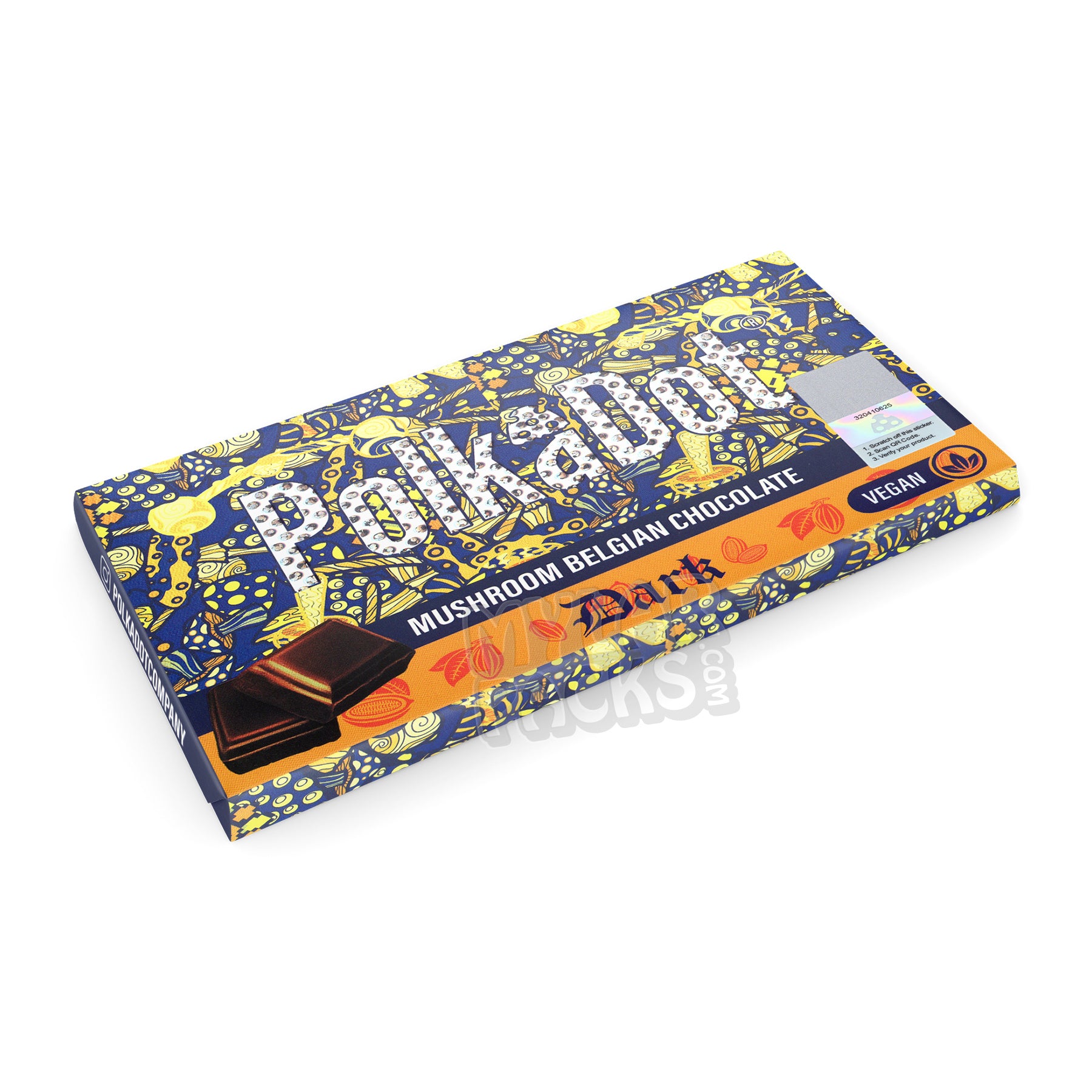 Polkadot 2024 Dark Chocolate Magic Mushrooms Bar Empty Shrooms Packaging