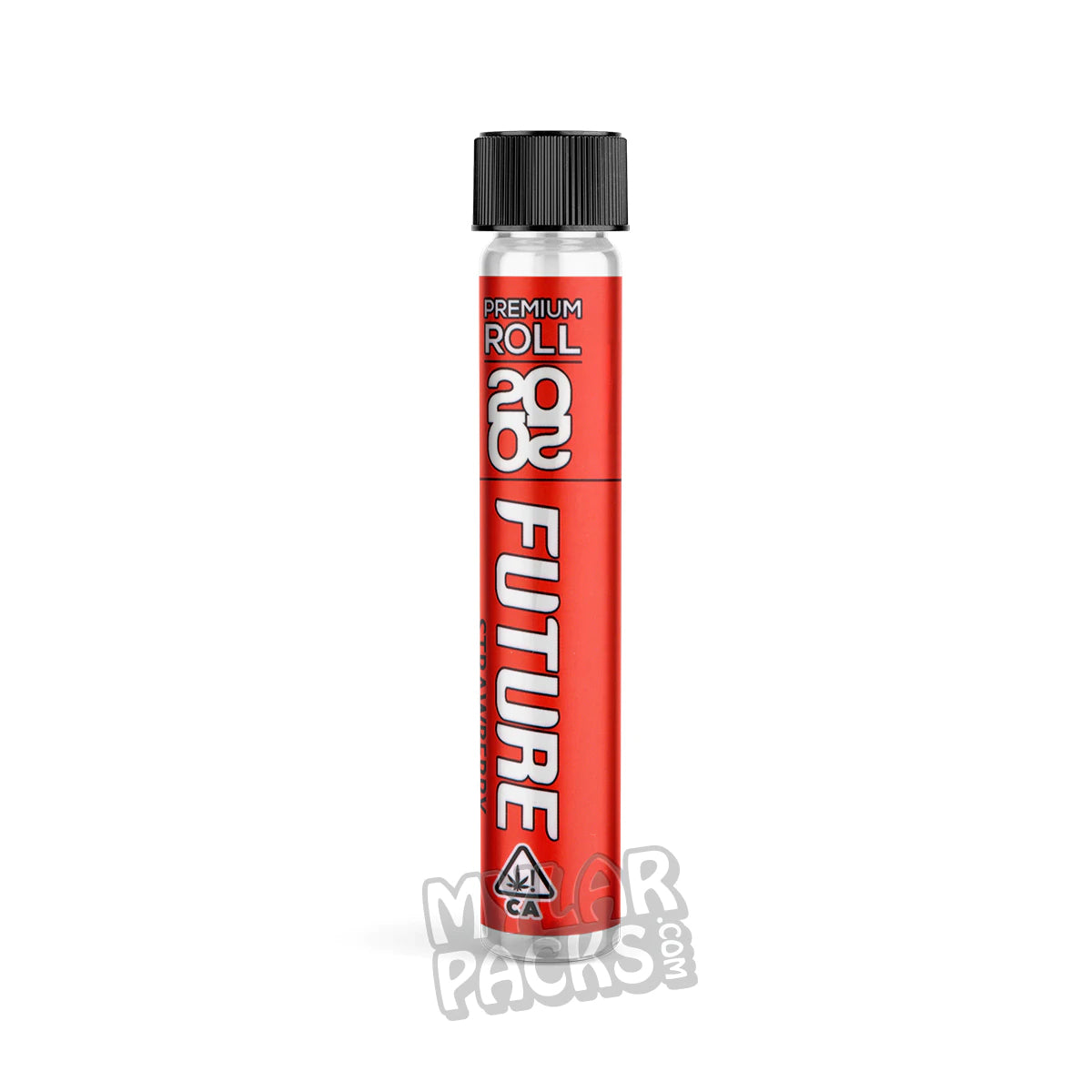 Preroll individual vacío Future Strawberry Premium 2020 con tubo de vidrio Pyrex para hierbas