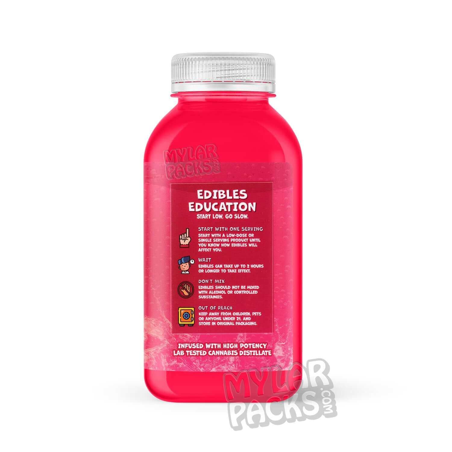 Etiqueta adhesiva envolvente para bebida infusionada con Kool-Aid 420 Kush de fresa (500 mg) (15 x 7 cm)