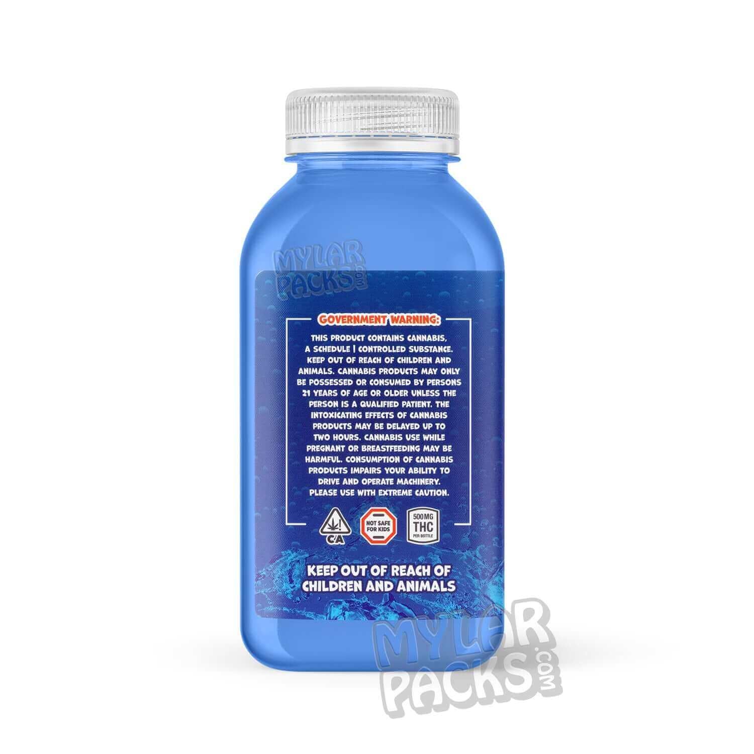 Etiqueta adhesiva envolvente para bebida infusionada con Kool-Aid 420 Kush, limonada de frambuesa azul (500 mg) (15 x 7 cm)