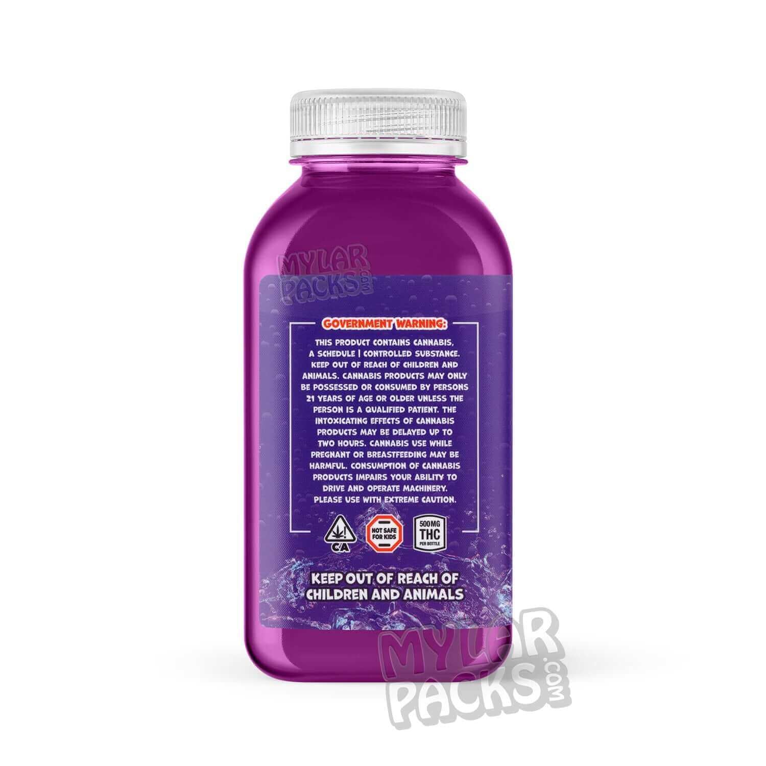 Etiqueta adhesiva envolvente para bebida infusionada con Kool-Aid 420 Kush de uva de 500 mg (15,24 cm x 7,94 cm)