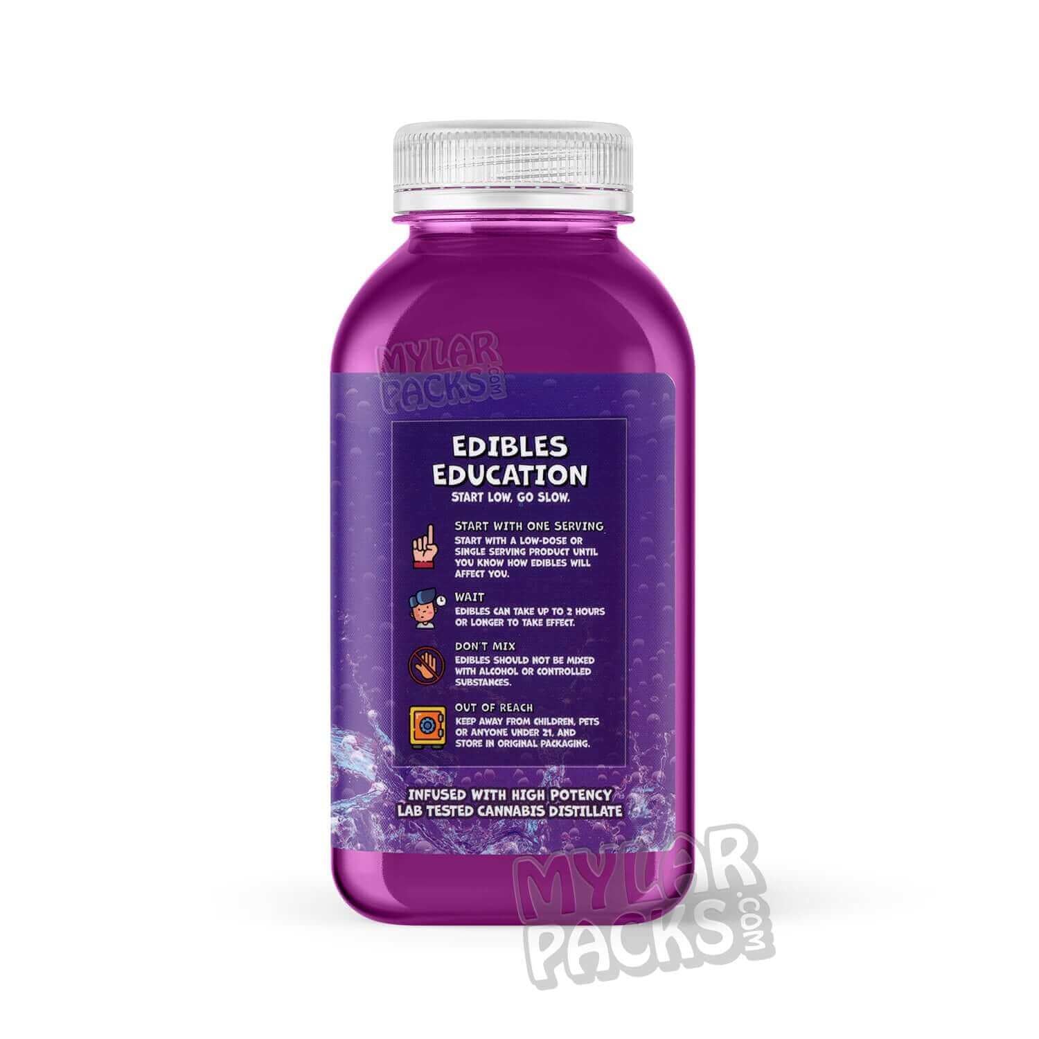 Etiqueta adhesiva envolvente para bebida infusionada con Kool-Aid 420 Kush de uva de 500 mg (15,24 cm x 7,94 cm)