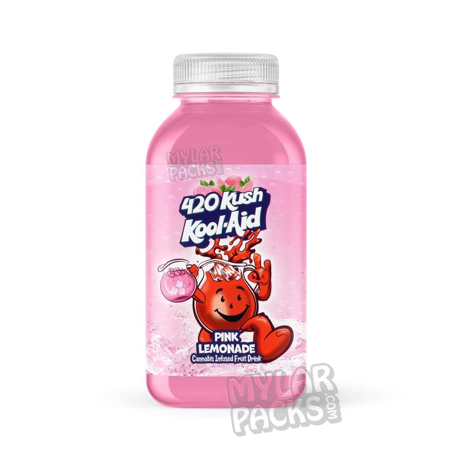 Etiqueta adhesiva envolvente para bebida infusionada con Kool-Aid Pink Lemonade 420 Kush de 500 mg (15,2 x 7,9 cm)