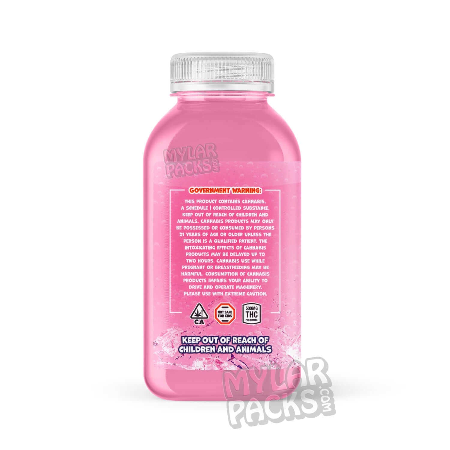 Etiqueta adhesiva envolvente para bebida infusionada con Kool-Aid Pink Lemonade 420 Kush de 500 mg (15,2 x 7,9 cm)