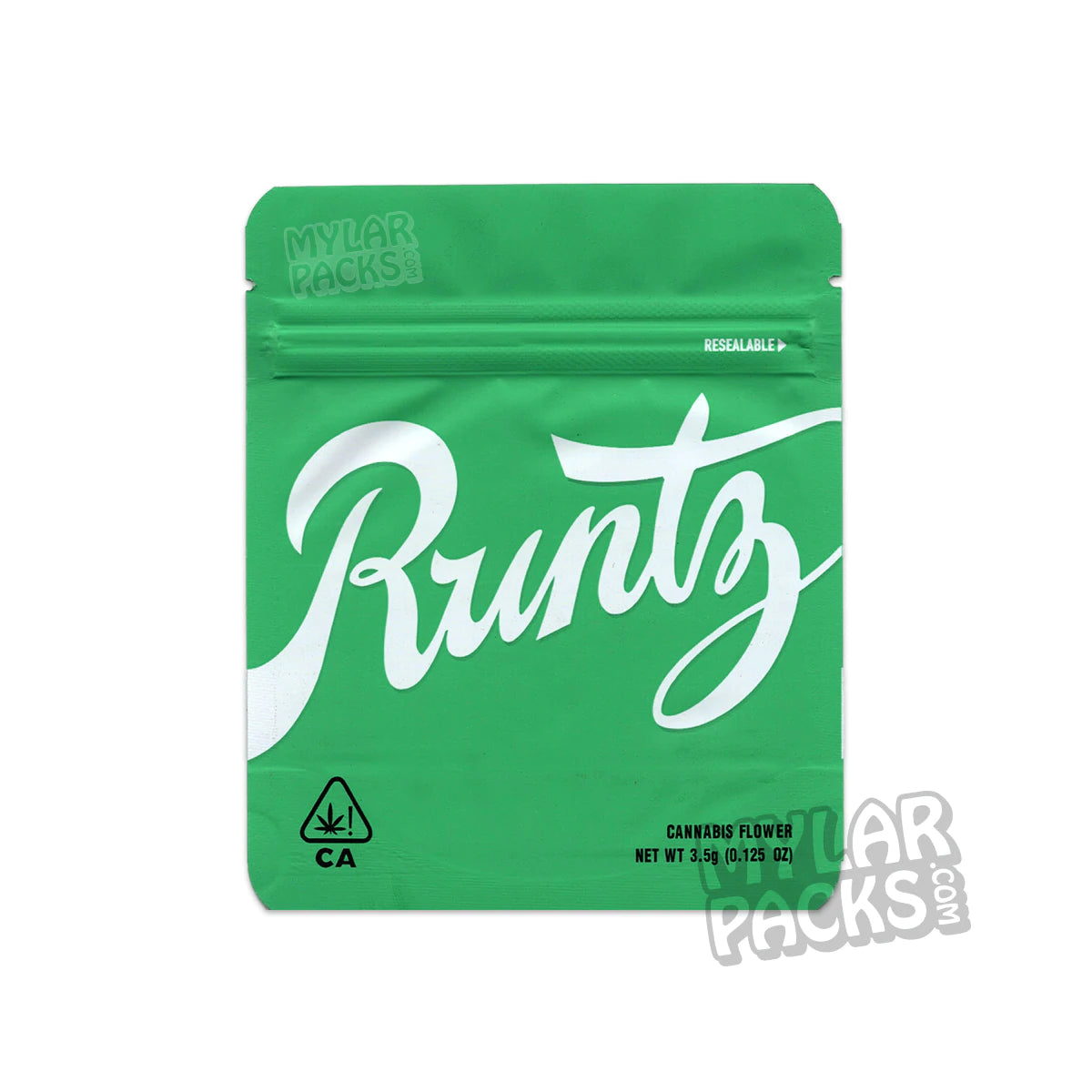 Bolsa vacía de Mylar Runtz Apple de 3,5 g, para flores y hierbas secas