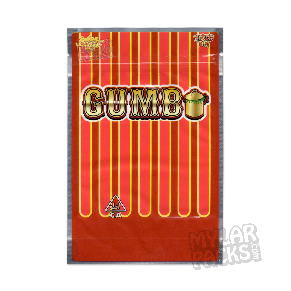 Gumbo de Joke's Up x Rolling Loud, 3,5 g, bolsa de Mylar vacía a prueba de olores, embalaje para flores y hierbas secas