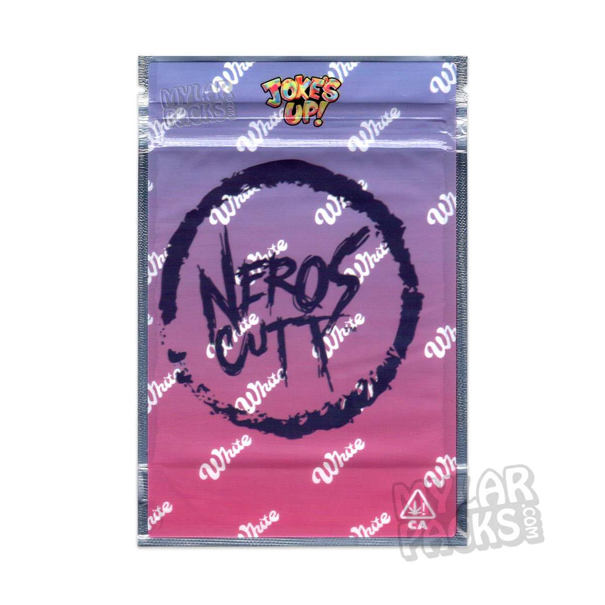 Neros Cutt White Runtz de Joke's Up, 3,5 g, bolsa de Mylar vacía a prueba de olores, embalaje para flores y hierbas secas