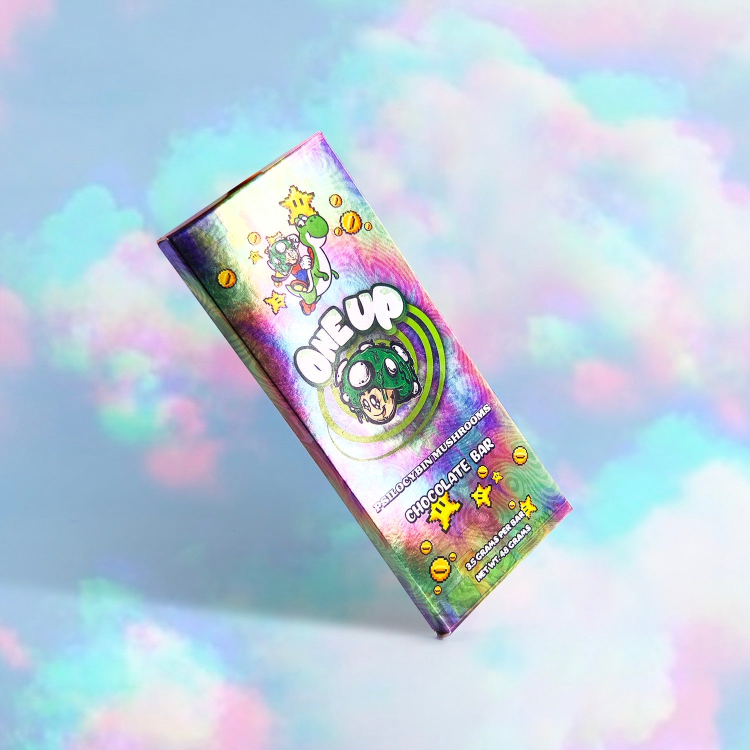 One Up Psilocybin Mushrooms Chocolate Bar Empty Packaging Candy Box