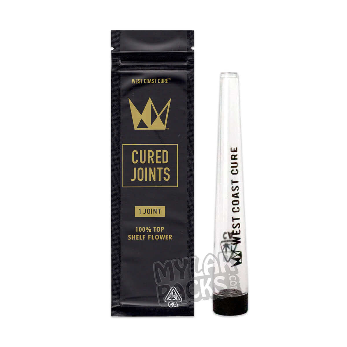 Preroll vacío individual WCC con etiqueta personalizada de la variedad, tubo rígido, bolsa de Mylar, embalaje para hierbas