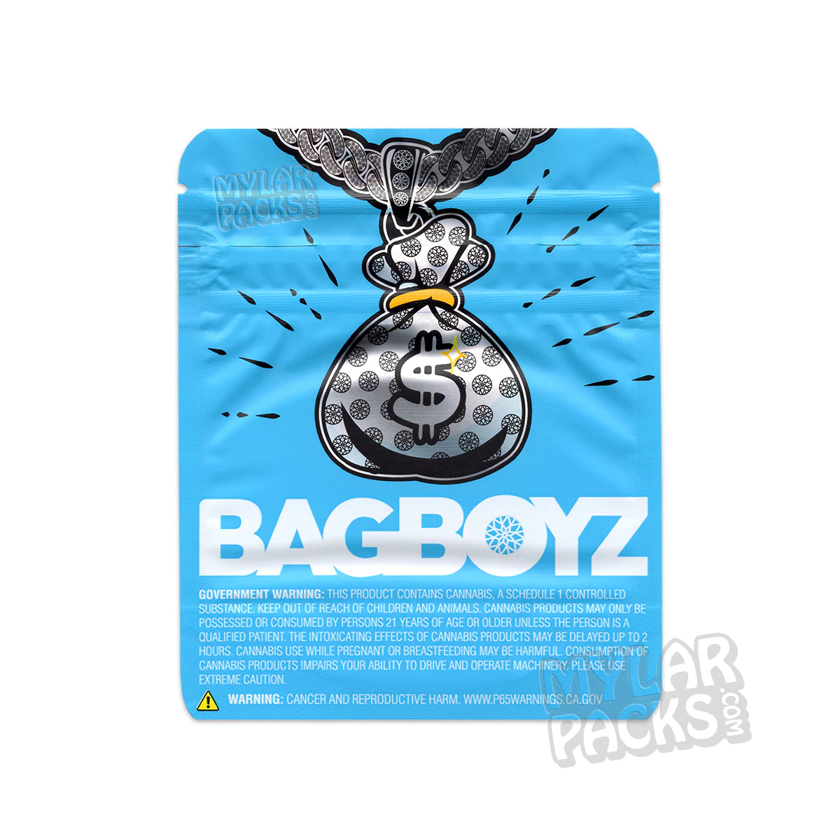 Bolsa vacía de Mylar para galletas y crema Bag Boyz de 3,5 g, para flores y hierbas secas