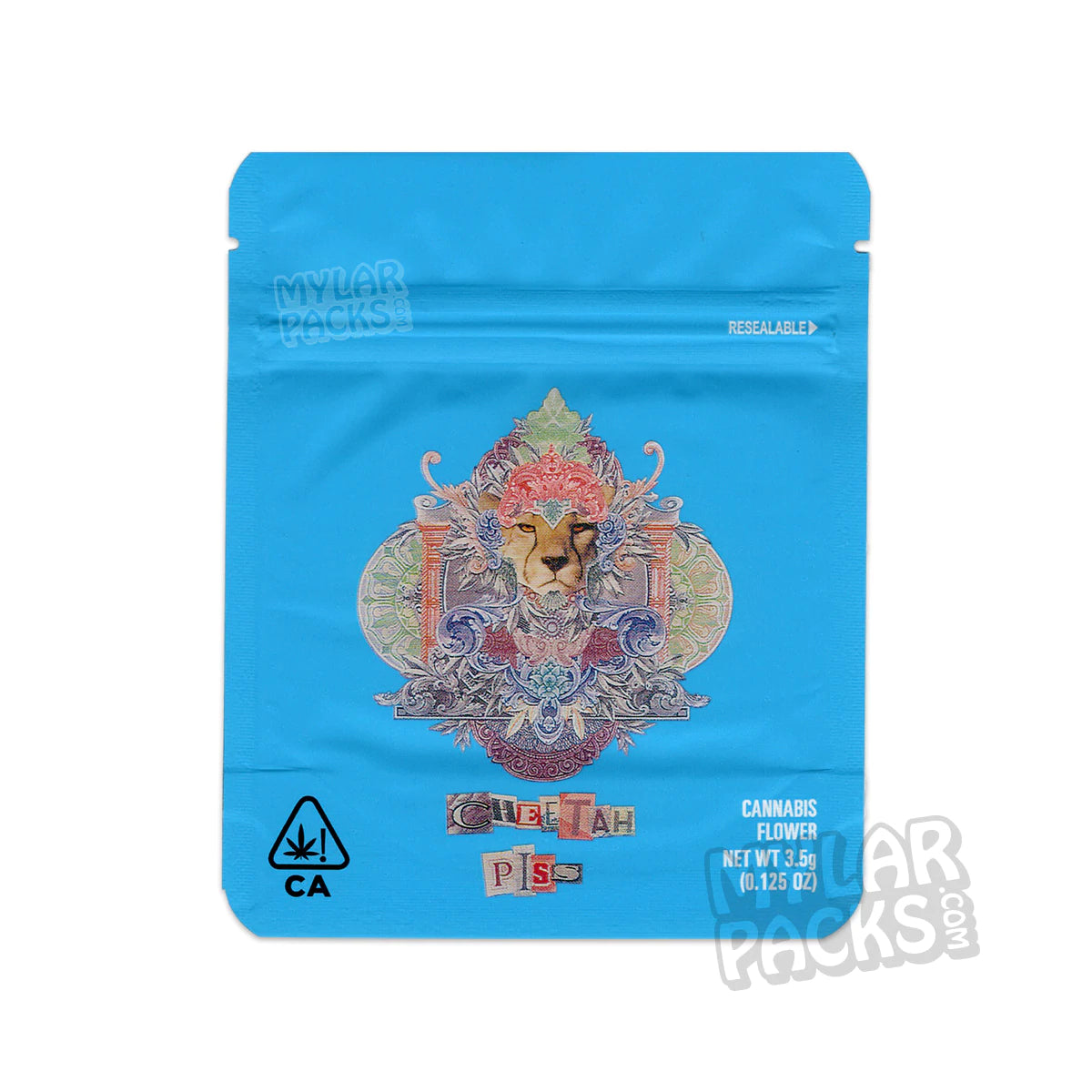 Galletas de pis de guepardo, 3,5 g, vacías, a prueba de olores, bolsa de mylar, embalaje para flores y hierbas secas
