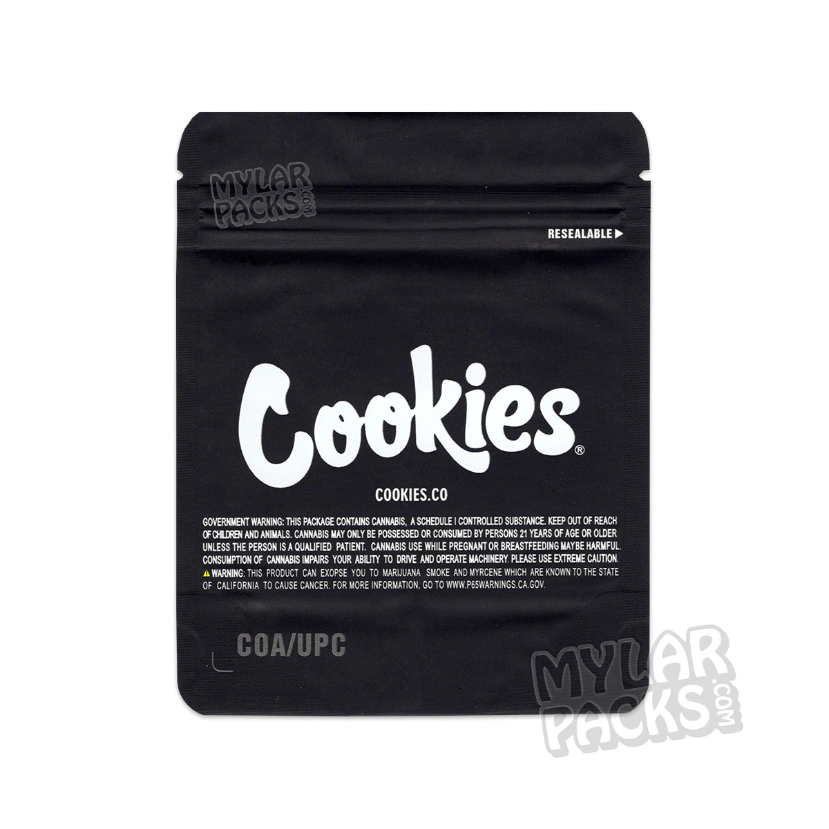 Bolsa de Mylar vacía de 3,5 g con escamas de pescado de Cookies, embalaje para flores y hierbas secas