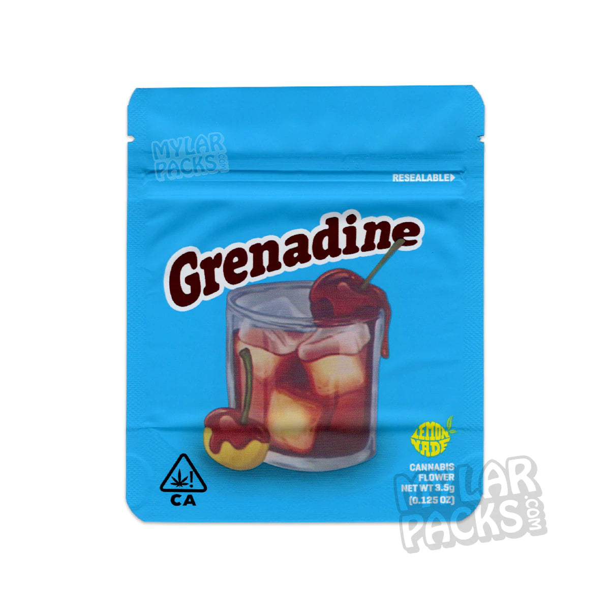 Galletas de granadina 3,5 g, bolsa de mylar vacía a prueba de olores, embalaje para flores y hierbas secas