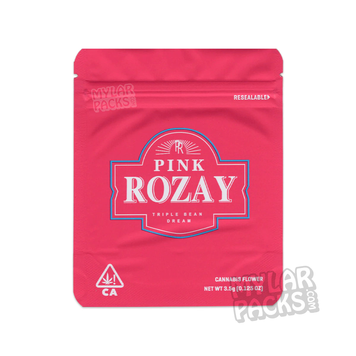 Galletas Rosas Rozay 3.5g Bolsa de Mylar Vacía a Prueba de Olor Envase de Hierbas Secas con Flores