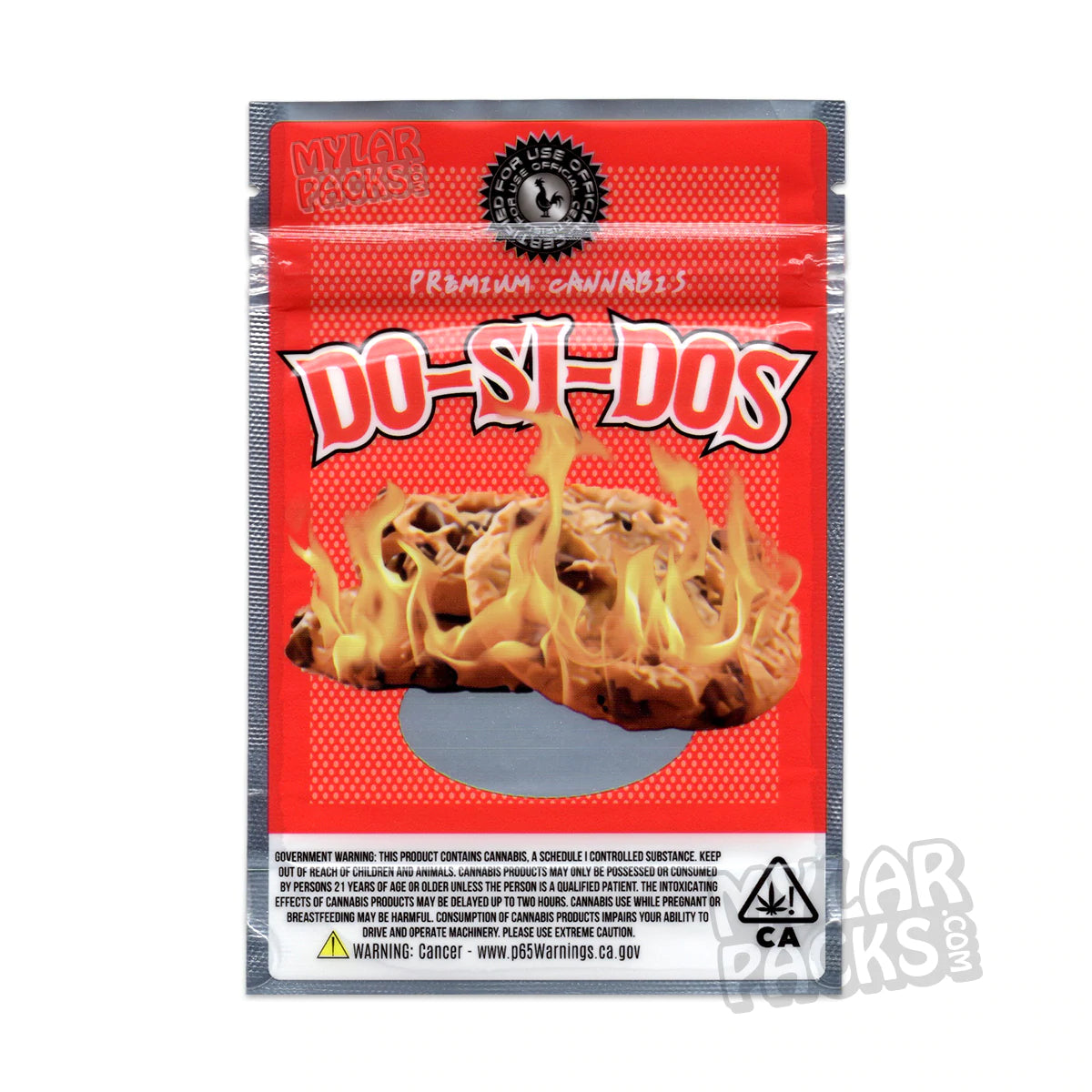 Do-Si-Dos Premium 3.5g Empty Smell Proof Mylar Bag Flower Dry Herb Packaging
