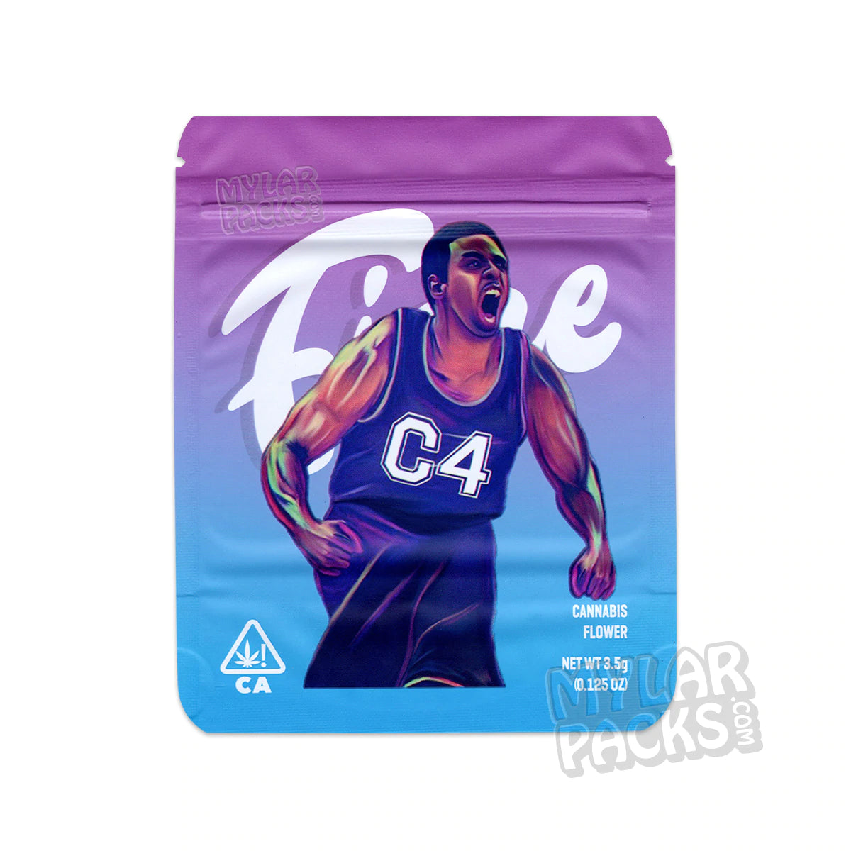 C4 by Fiore Genetics 3.5g Empty Mylar Bag Flower Dry Herb Packaging