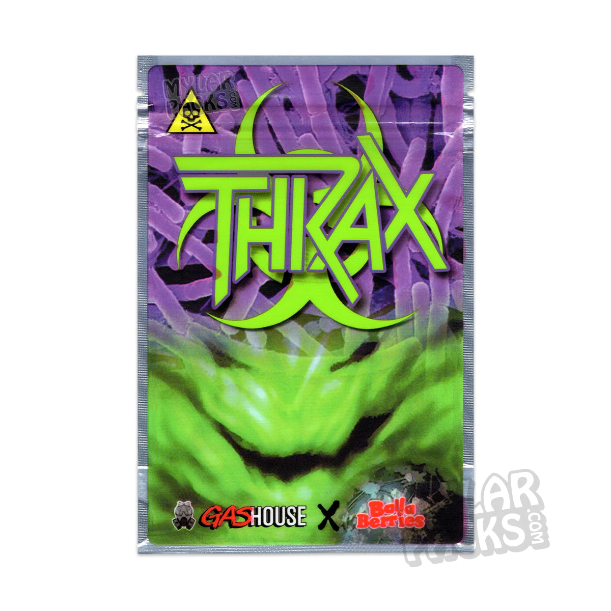 Bolsa de Mylar vacía de 3,5 g para flores y hierbas secas de Gas House x Balla Berries Thrax