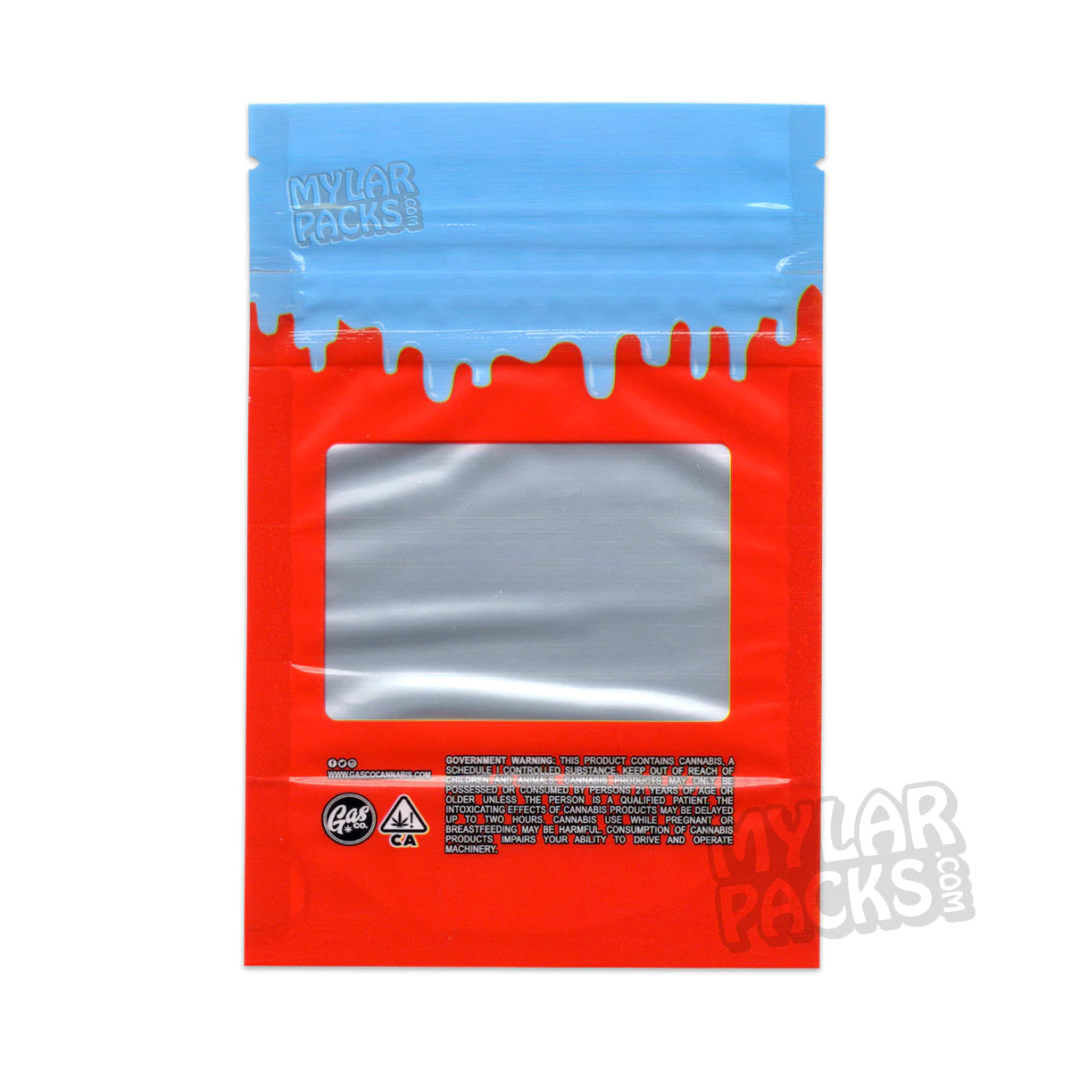 Bolsa de Mylar vacía de 3,5 g para flores y hierbas secas de la compañía de gas Yukmouth Kool Lato