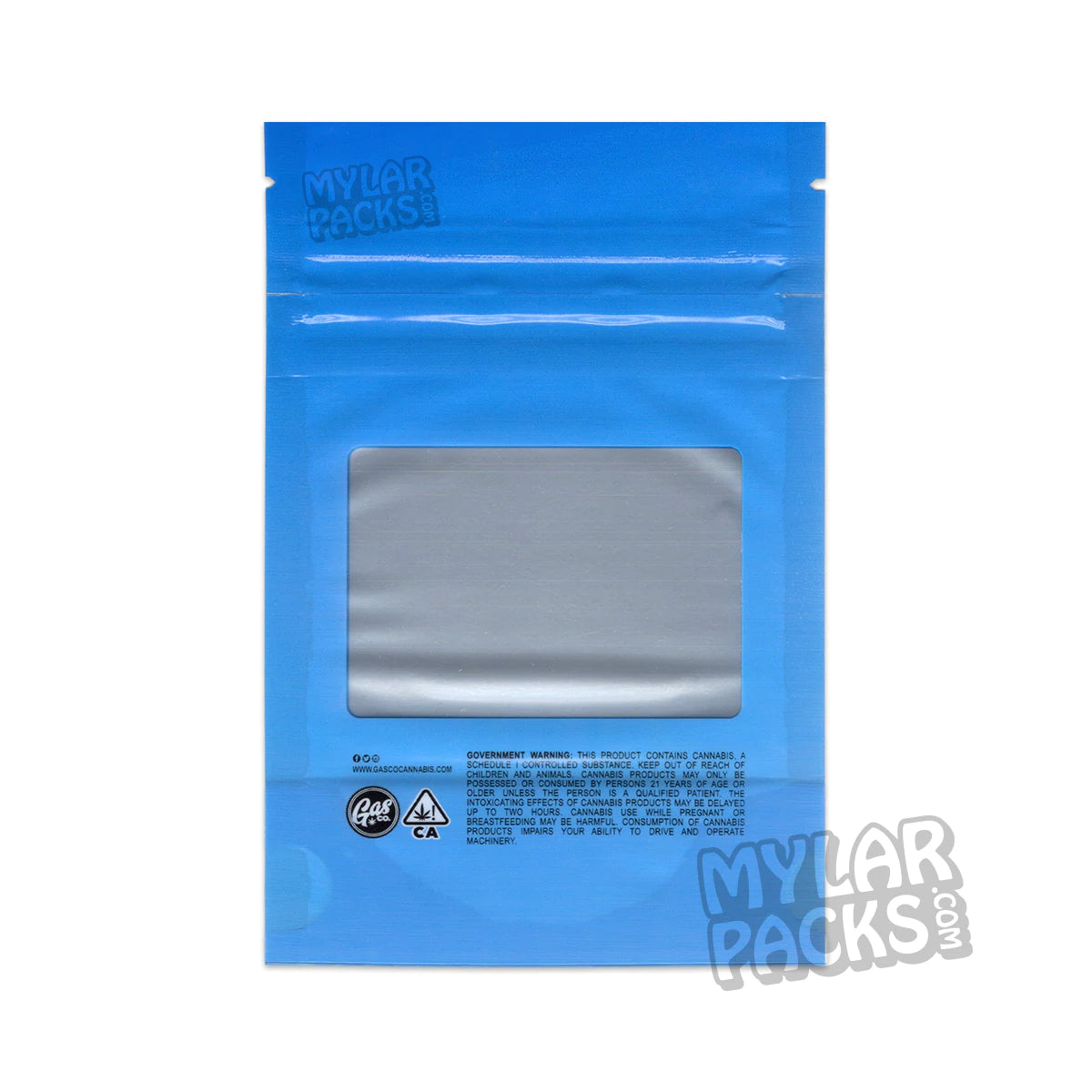 Bolsa de Mylar vacía de 3,5 g para flores y hierbas secas de Gas Co. TKO
