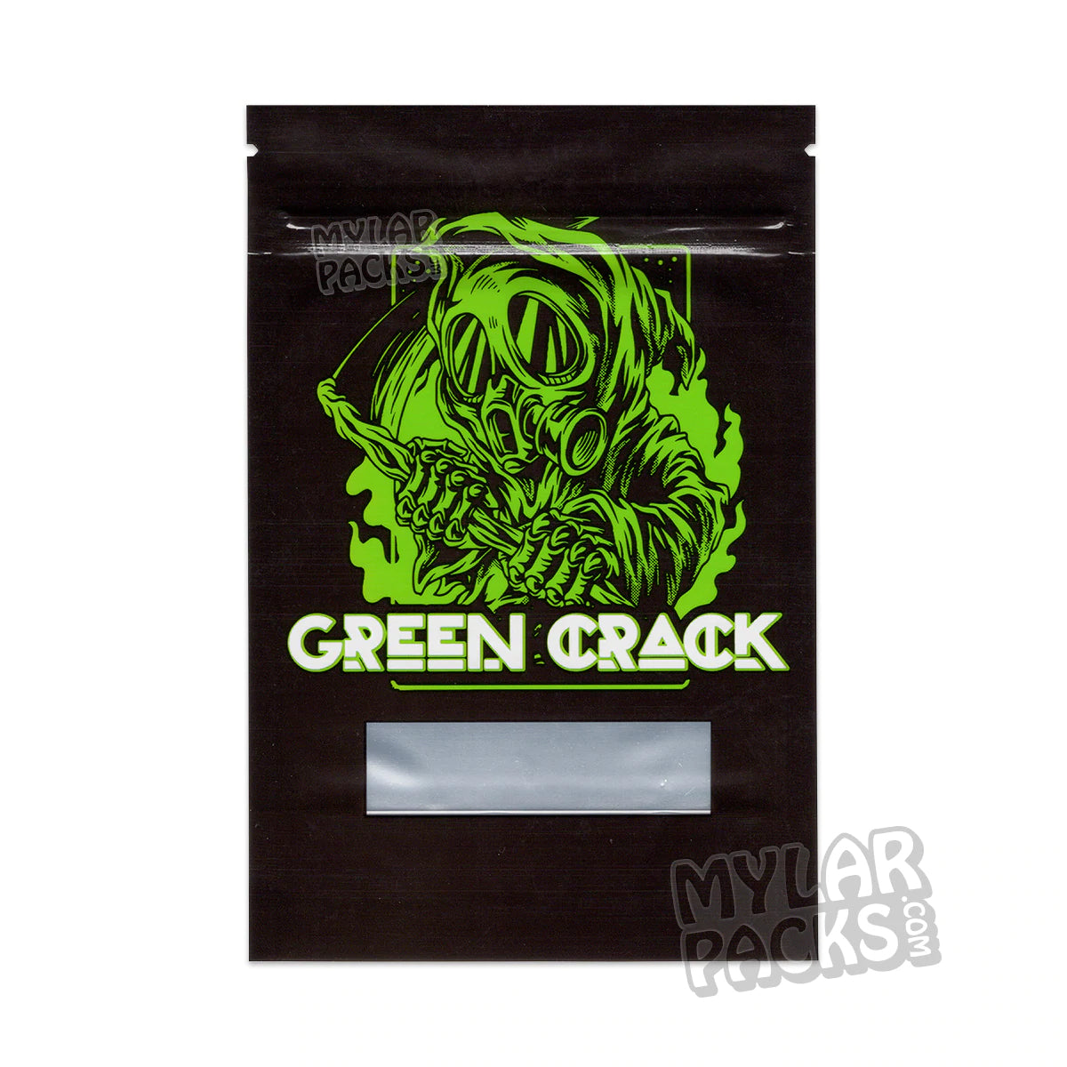 Bolsa de Mylar vacía Green Crack de 3,5 g, a prueba de olores, para flores y hierbas secas