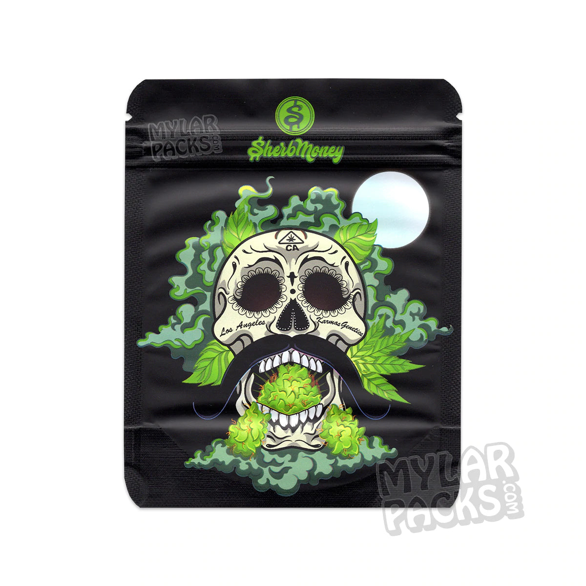 Karma Cartel Sherb Money - Bolsa de Mylar vacía de 3,5 g, embalaje para flores y hierbas secas