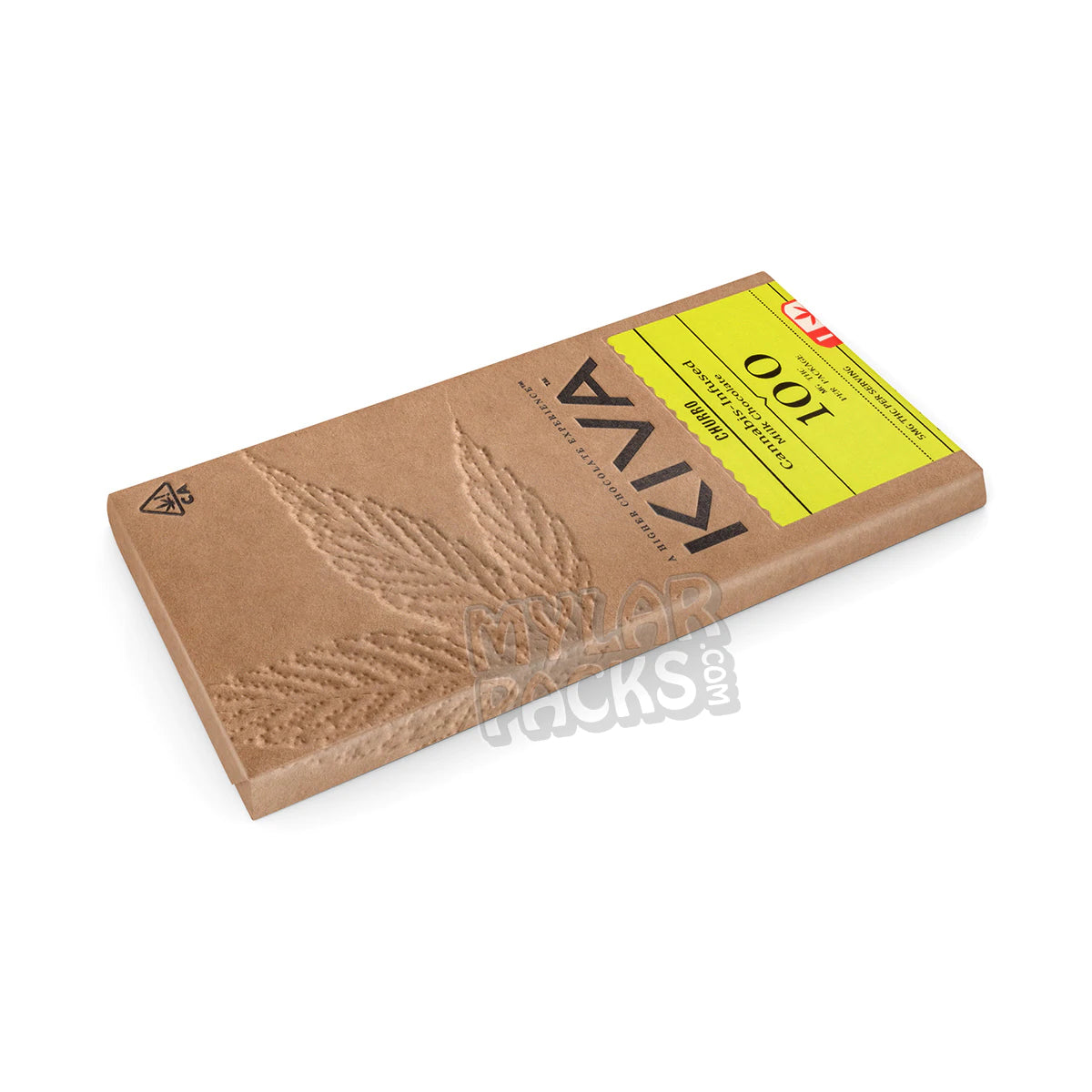 Barra de chocolate con infusión Kiva de 100 mg, caja vacía para dulces, envoltorio comestible, empaque para refrigerios