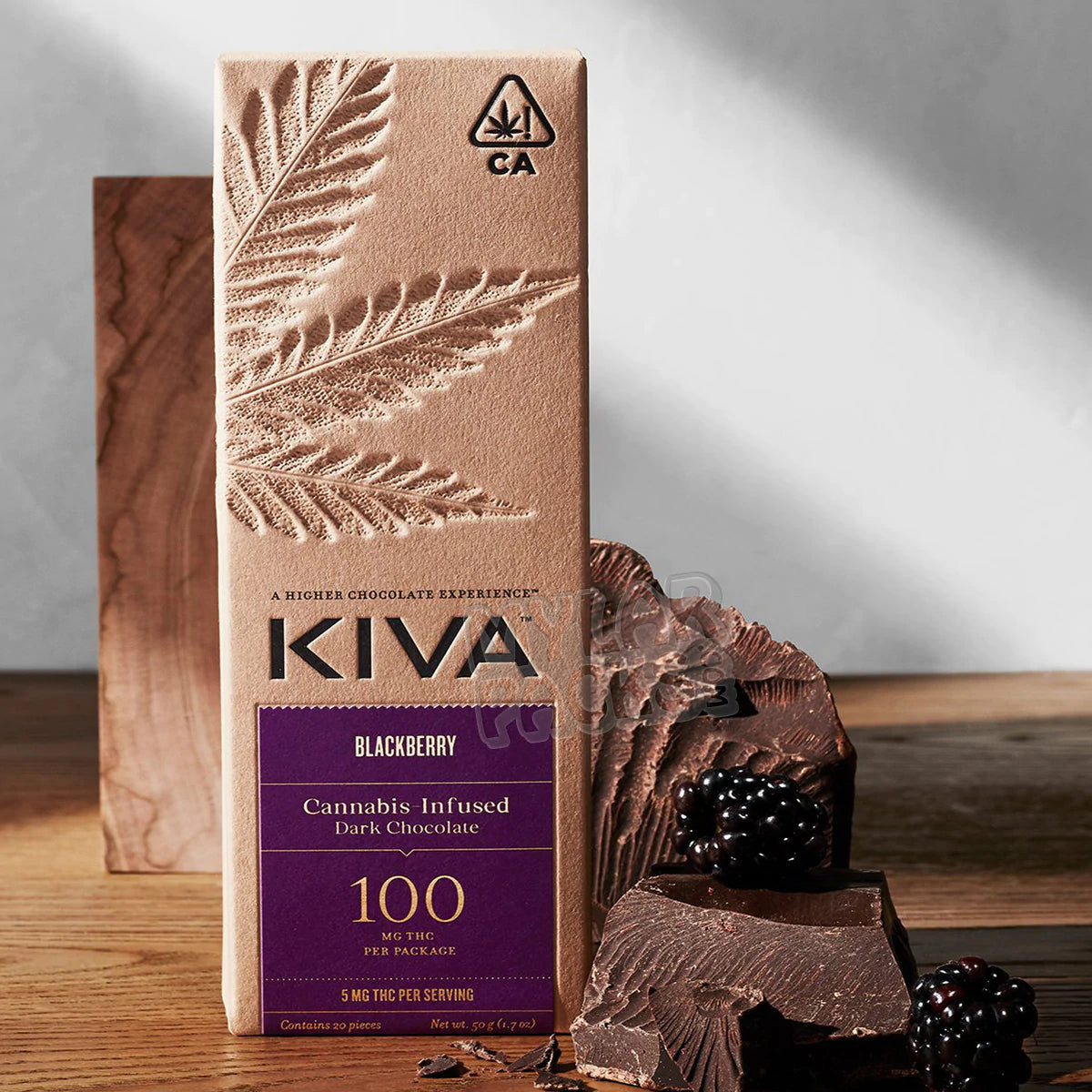 Barra de chocolate con infusión Kiva de 100 mg, caja vacía para dulces, envoltorio comestible, empaque para refrigerios