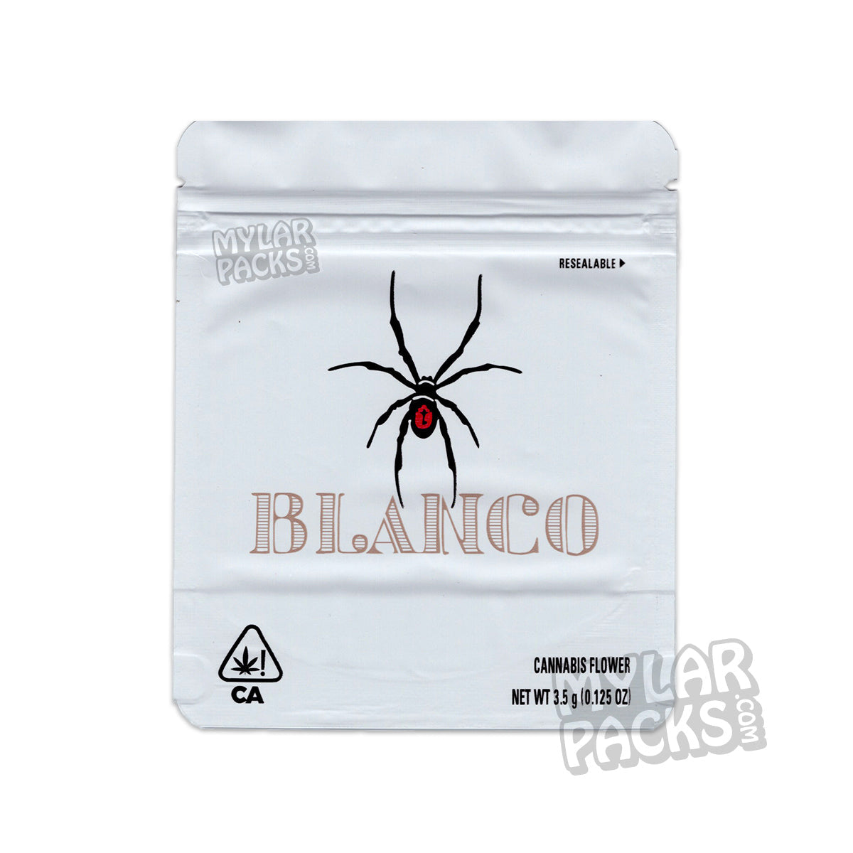 Bolsa de Mylar vacía a prueba de olores de Blanco by Lemonnade, 3,5 g, para flores y hierbas secas