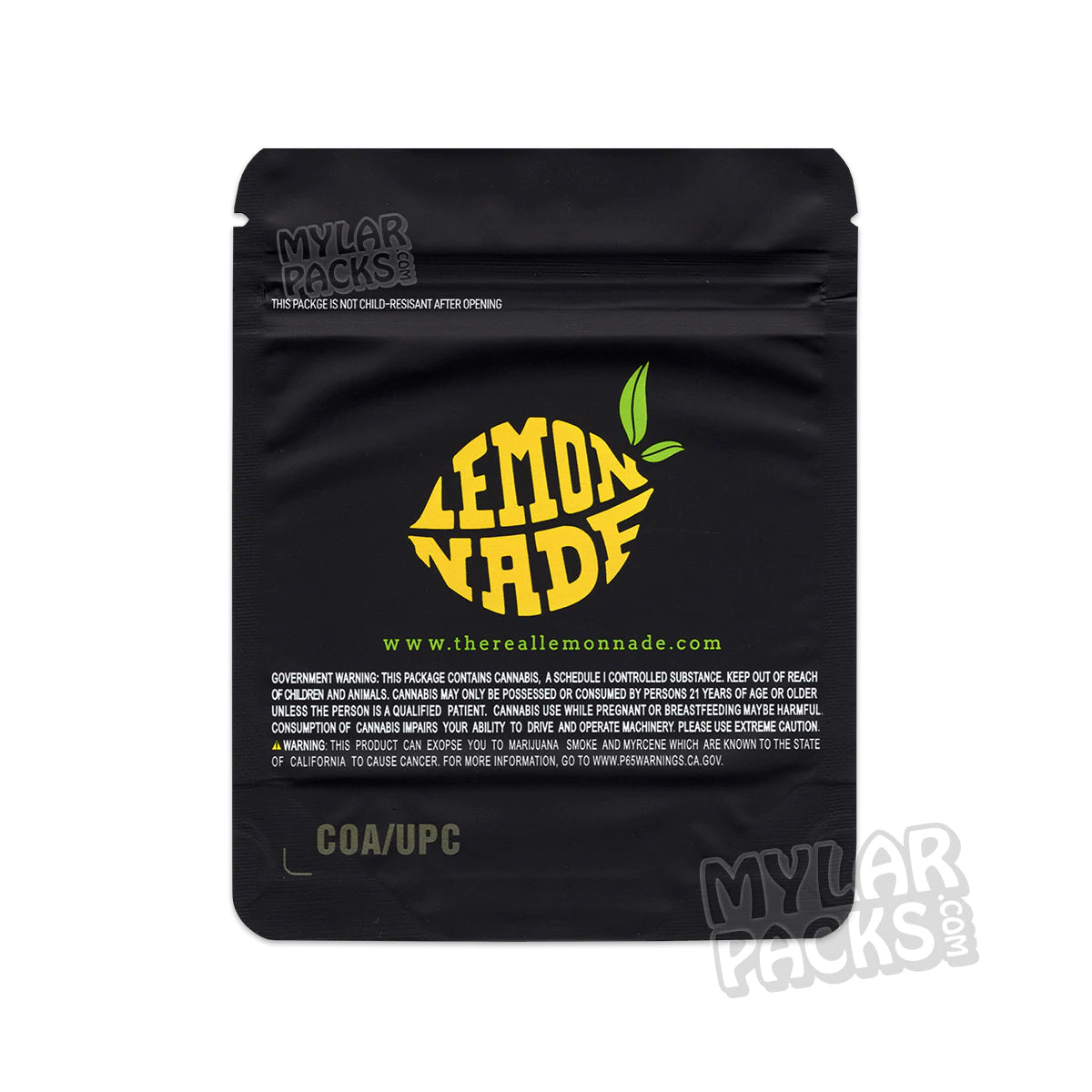 Bolsa de Mylar vacía a prueba de olores para flores y hierbas secas de limón Tahití de Lemonnade, 3,5 g