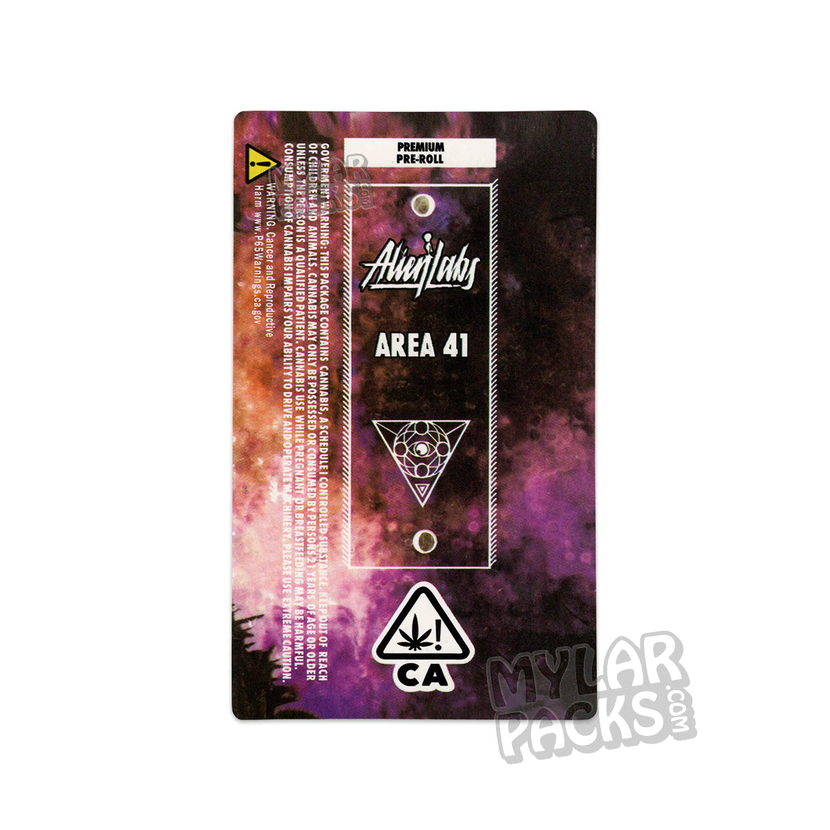 AlienLabs Area 41 Single Preroll Empty Clear Hard Plastic Tube for Flower Dry Herb Packaging