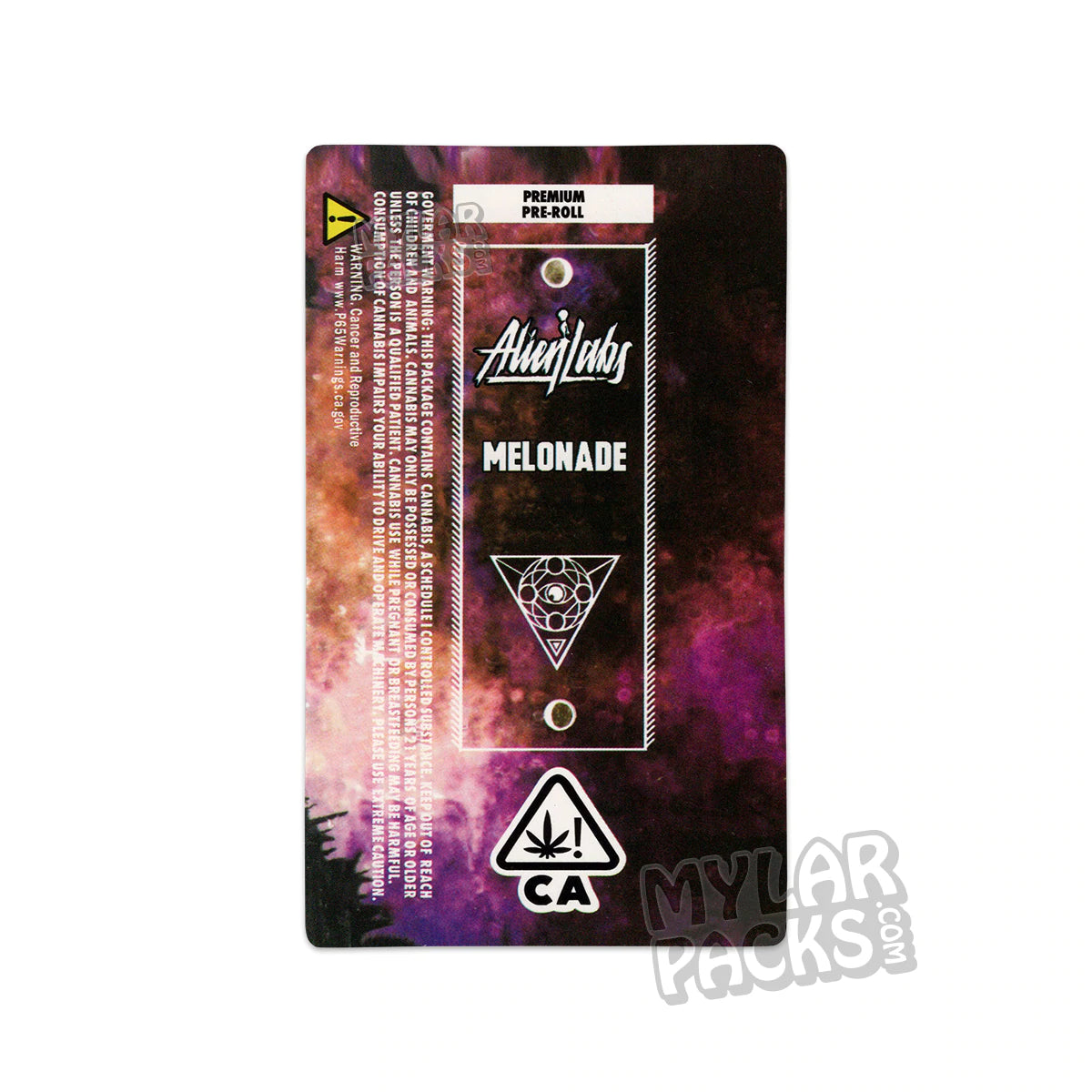 AlienLabs Melonade Single Preroll Empty Clear Hard Plastic Tube for Flower Dry Herb Packaging