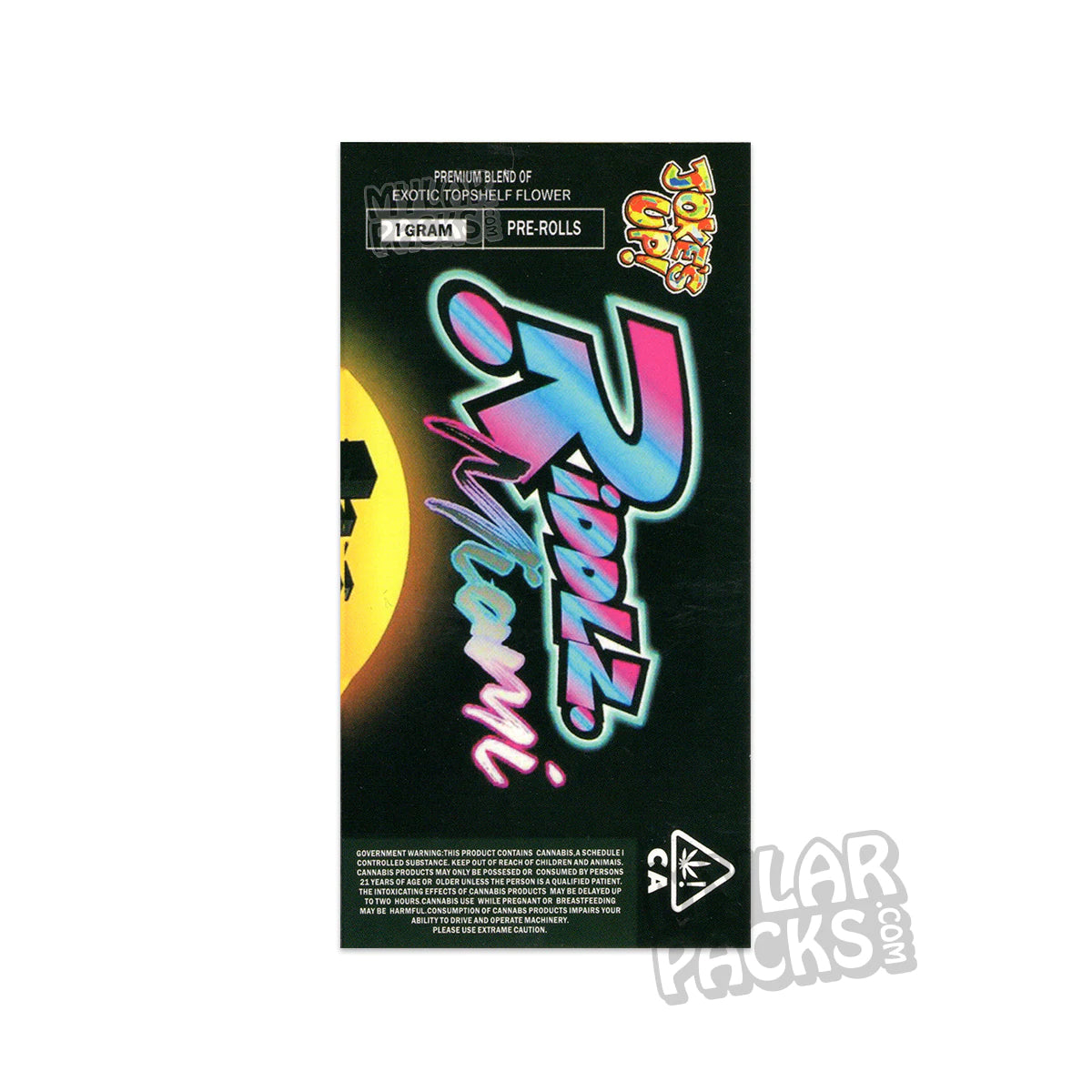 Riddlz Miami de Joke's Up - Tubo de plástico duro transparente vacío para envolver flores y hierbas secas