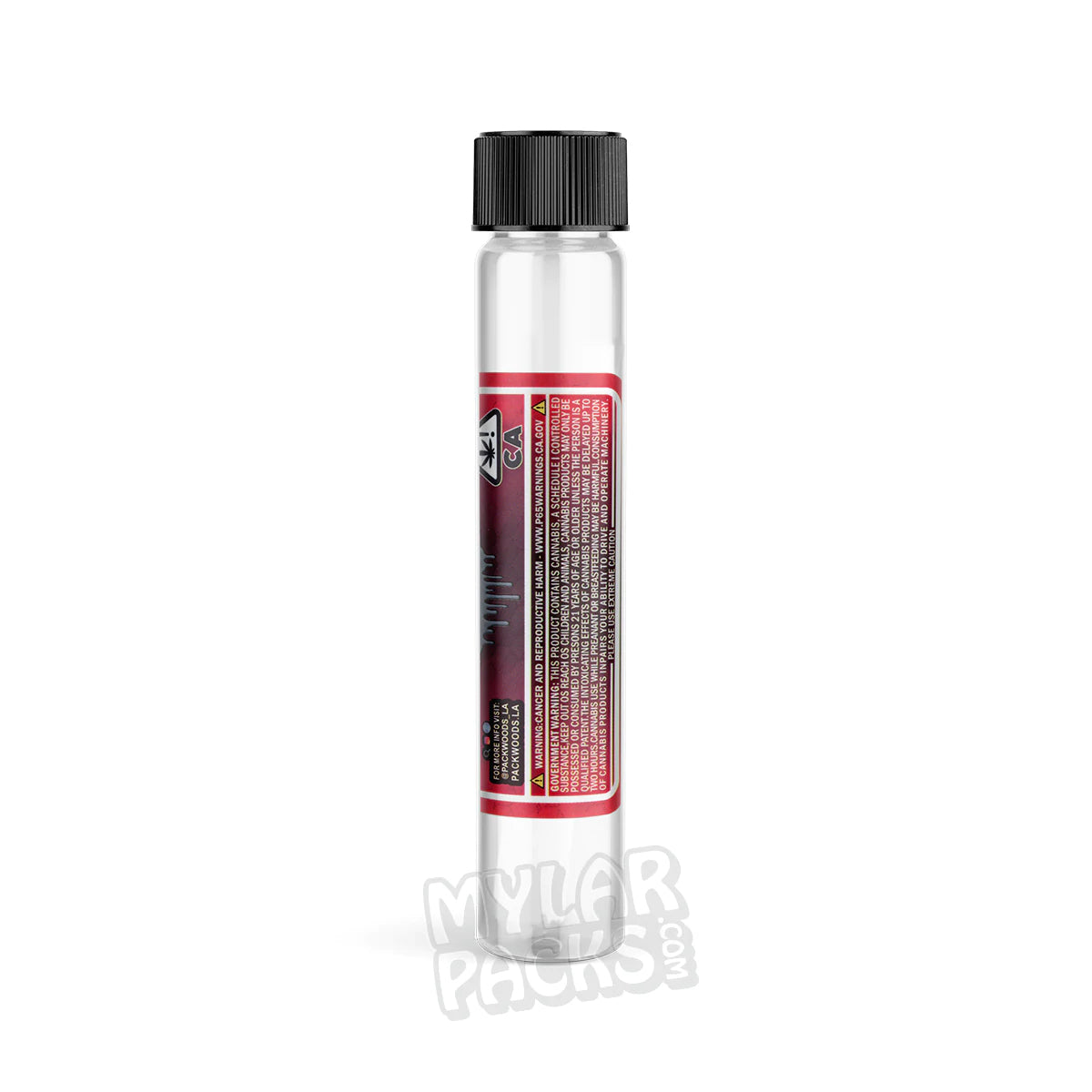 Packwoods Cherry AK-47 - Preroll vacío de 2 g con punta de vidrio, tubo Pyrex, tapa giratoria