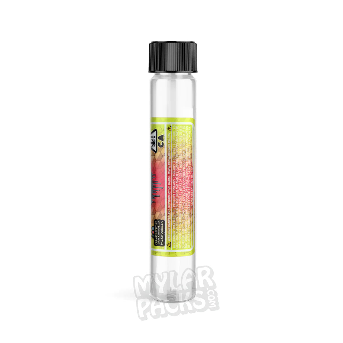 Packwoods Strawnana Empty 2g Preroll with Glass Tip Pyrex Tube Twist Cap Packaging