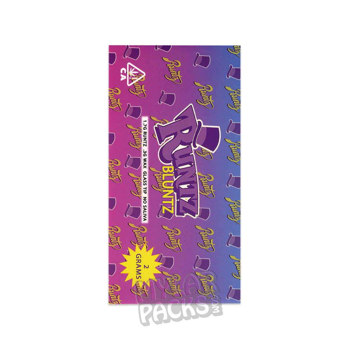 Tubo de plástico duro transparente vacío Runtz Blunt +Wax para concentrados de hierbas secas y flores.