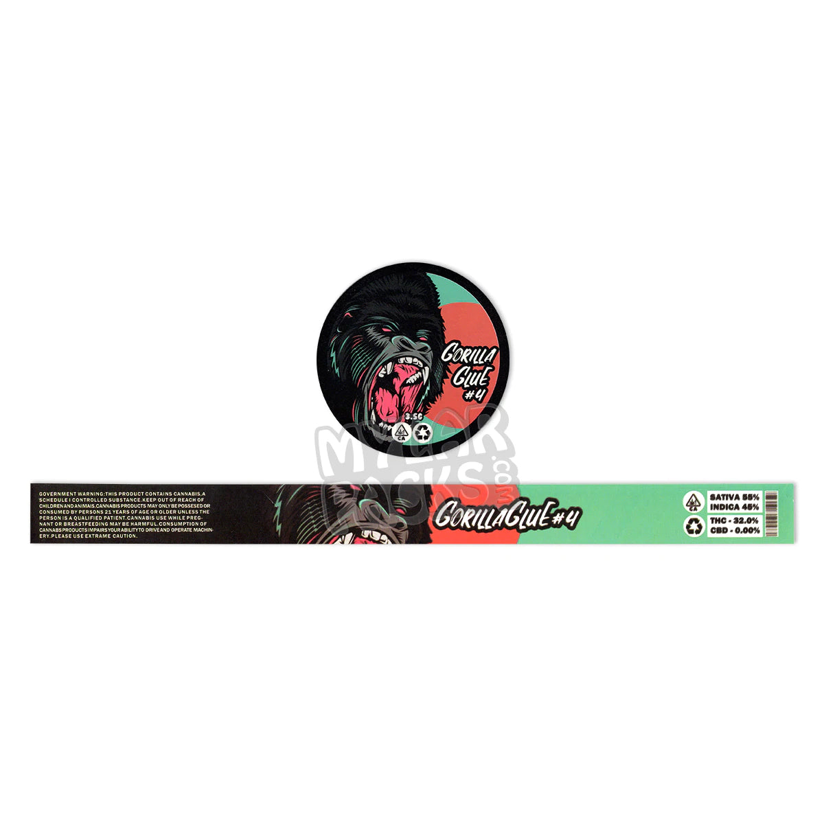 Empaque de latas autoadhesivas Gorilla Glue n.° 4 Presstin (solo pegatinas)
