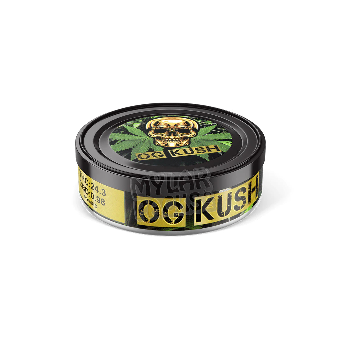Envases autosellados de latas Presstin de OG Kush (solo pegatinas)