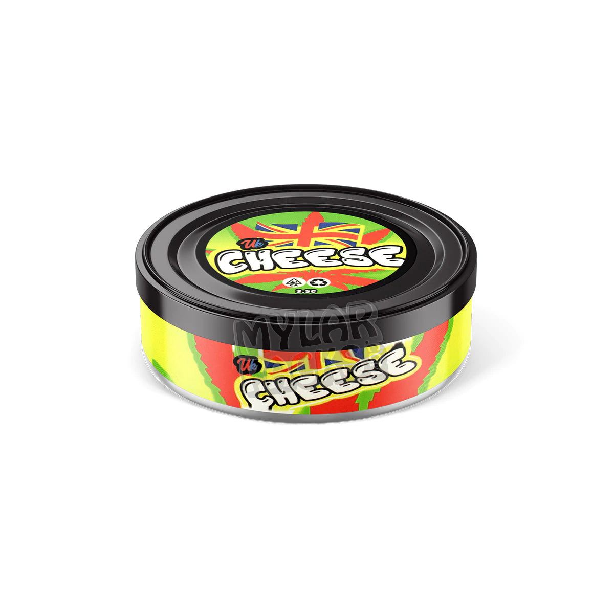 Latas autoadhesivas para queso del Reino Unido (solo pegatinas)