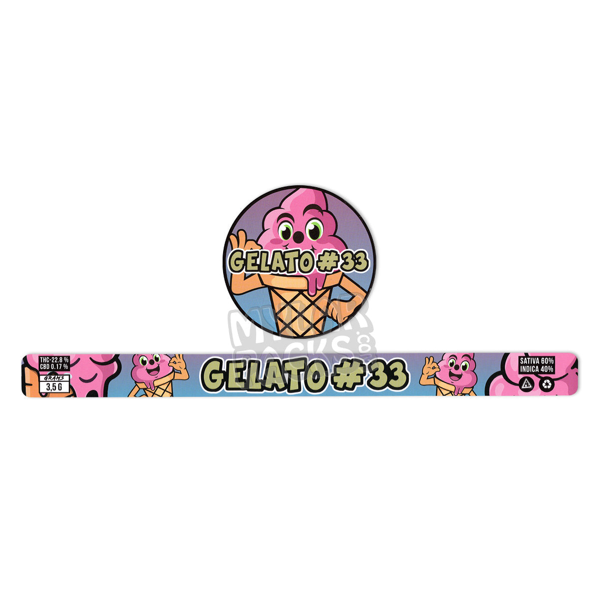 Envases autoadhesivos de Gelato #33 Presstin (solo pegatinas)