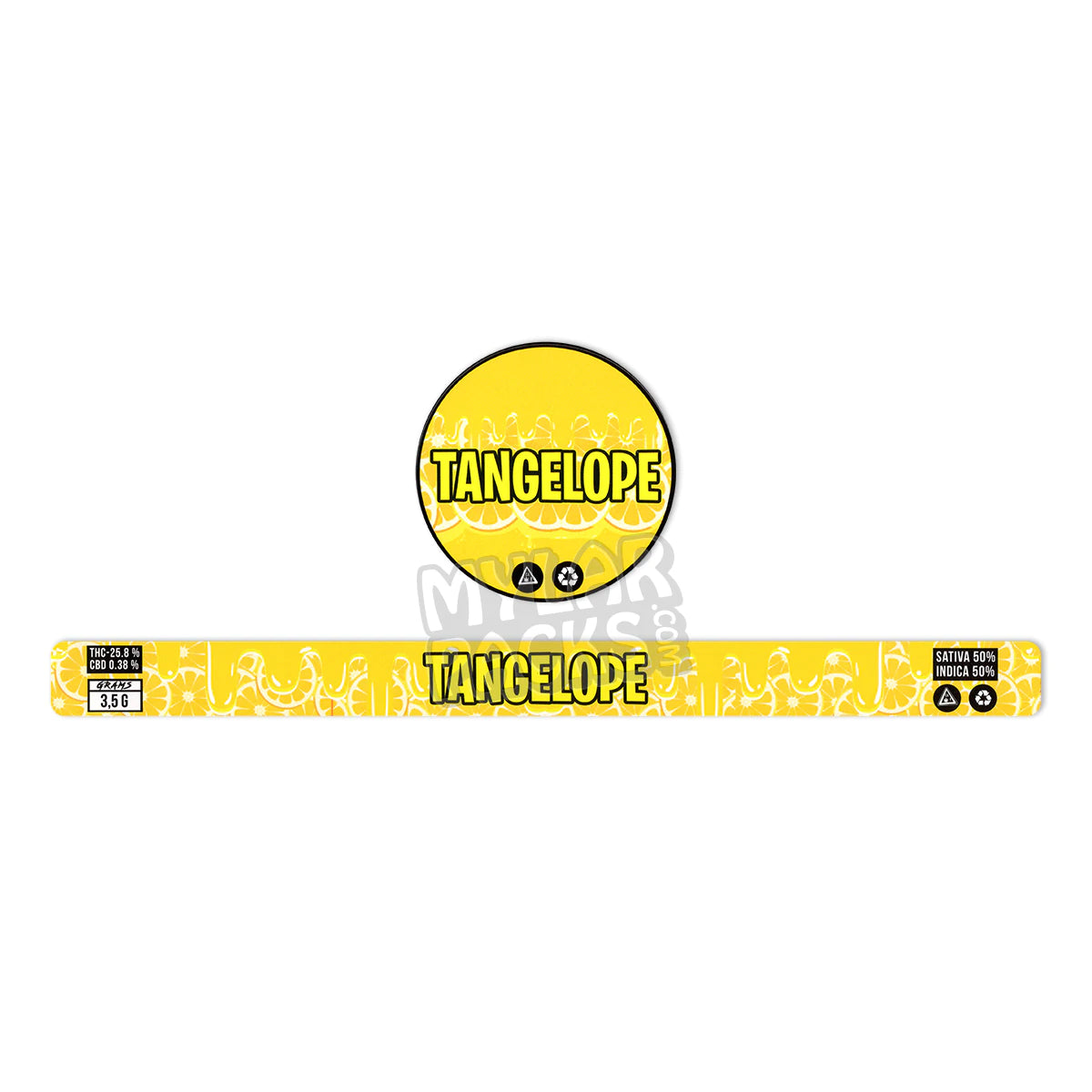 Envases de latas autosellables Tangelope Presstin (solo pegatinas)