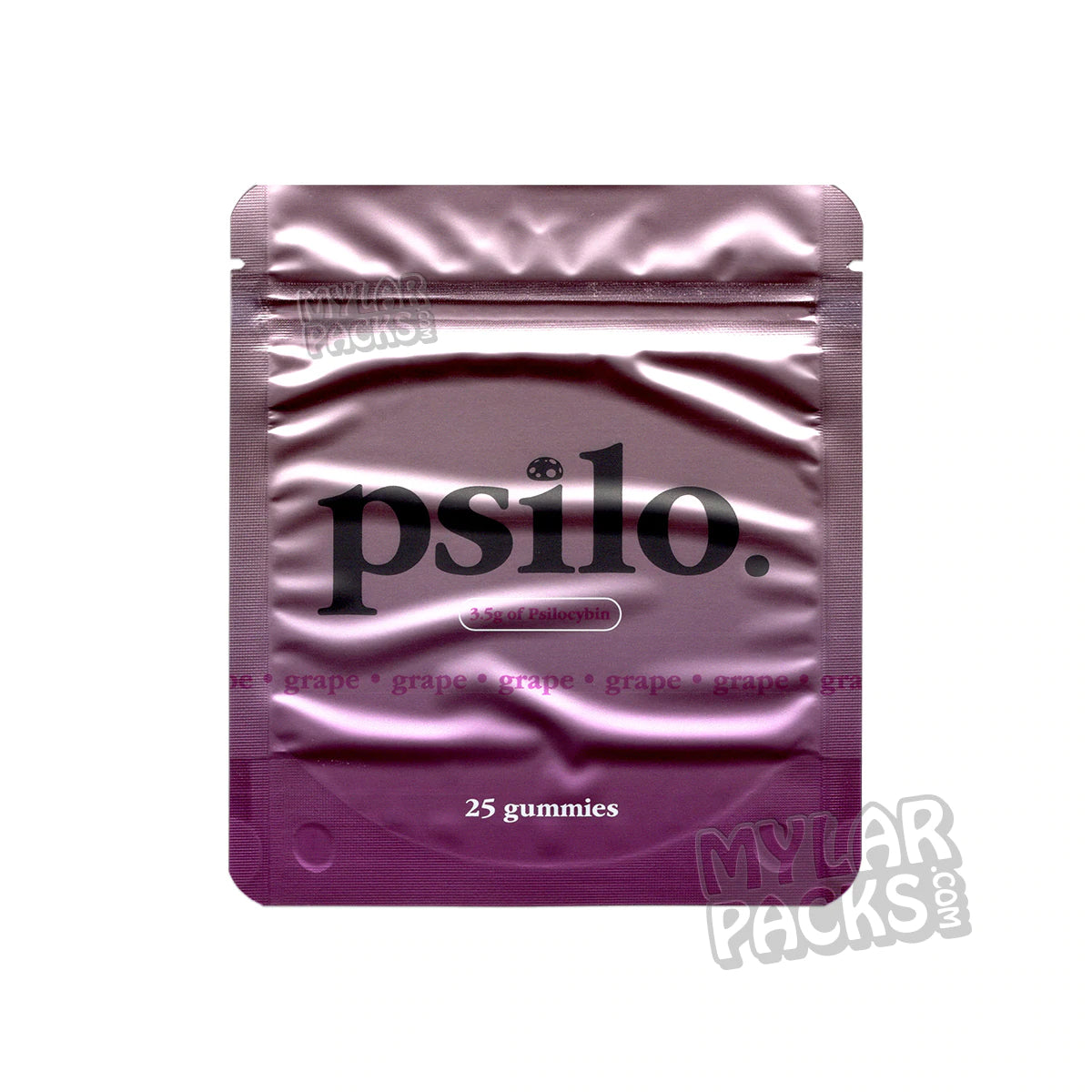 Cubos de goma de hongos mágicos Psilo Grape, vacíos, bolsas de Mylar de 3,5 g, envases de psilocibina.