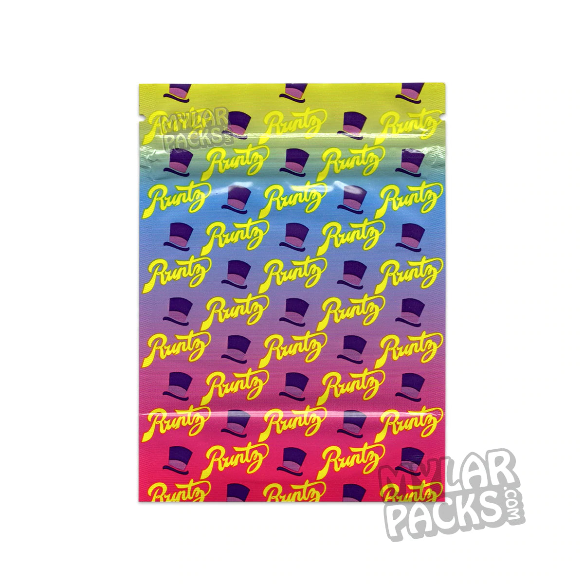 Bolsa de Mylar vacía Runtz de 3,5 g con lámina plateada brillante para flores y hierbas secas