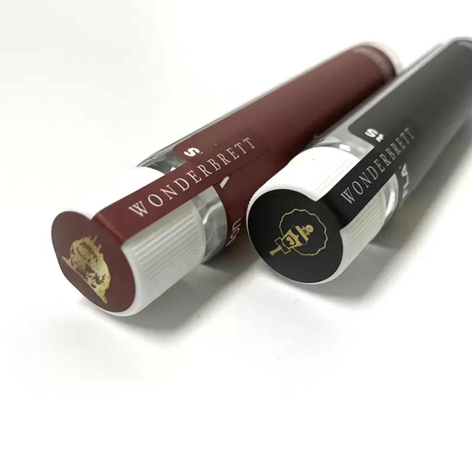 Wonderbrett OZ Kush 1g Preroll vacío individual con tubo de vidrio Pyrex. Envase para hierbas.