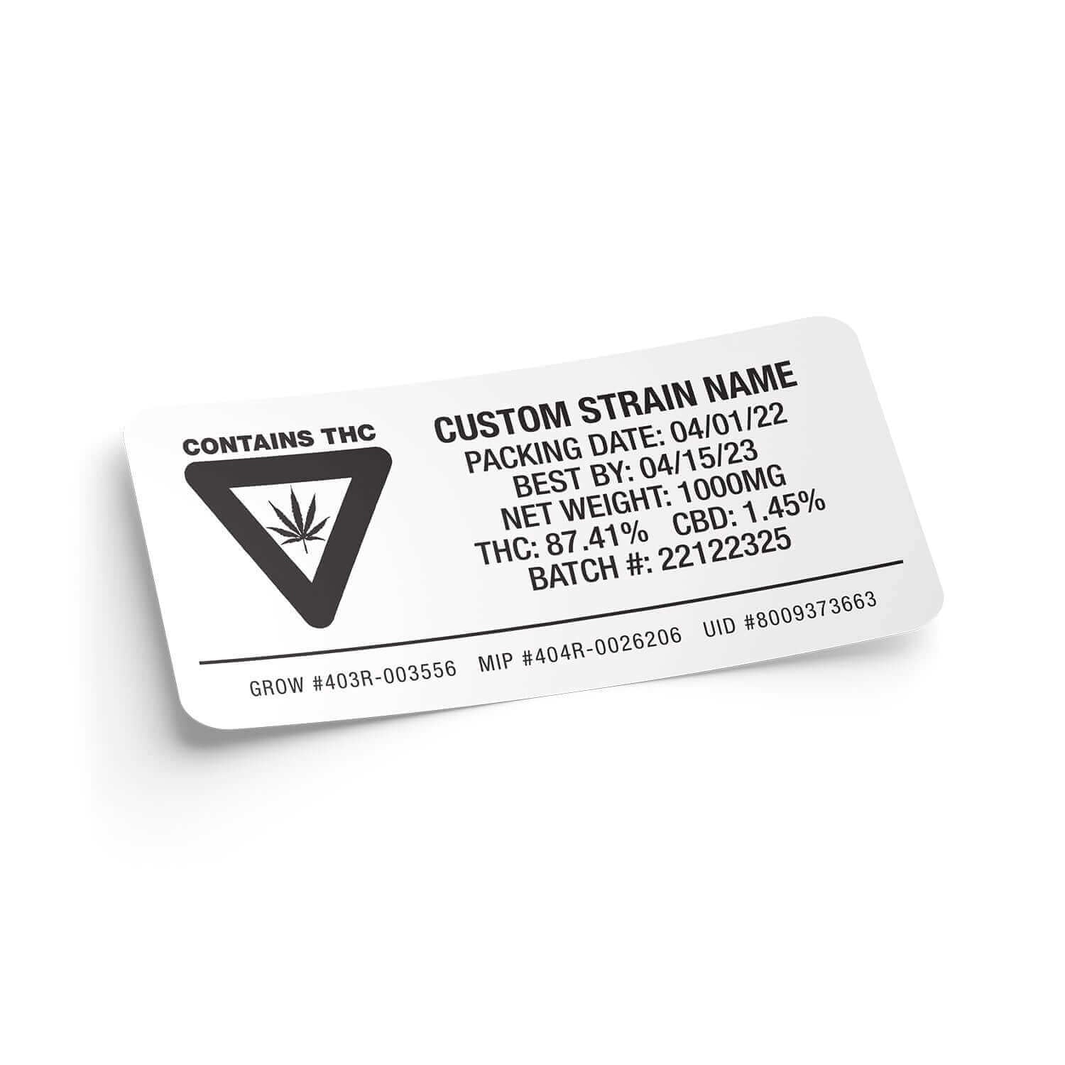 Etiqueta de advertencia personalizable de tensión, conforme con el estado de Michigan (1" x 2")