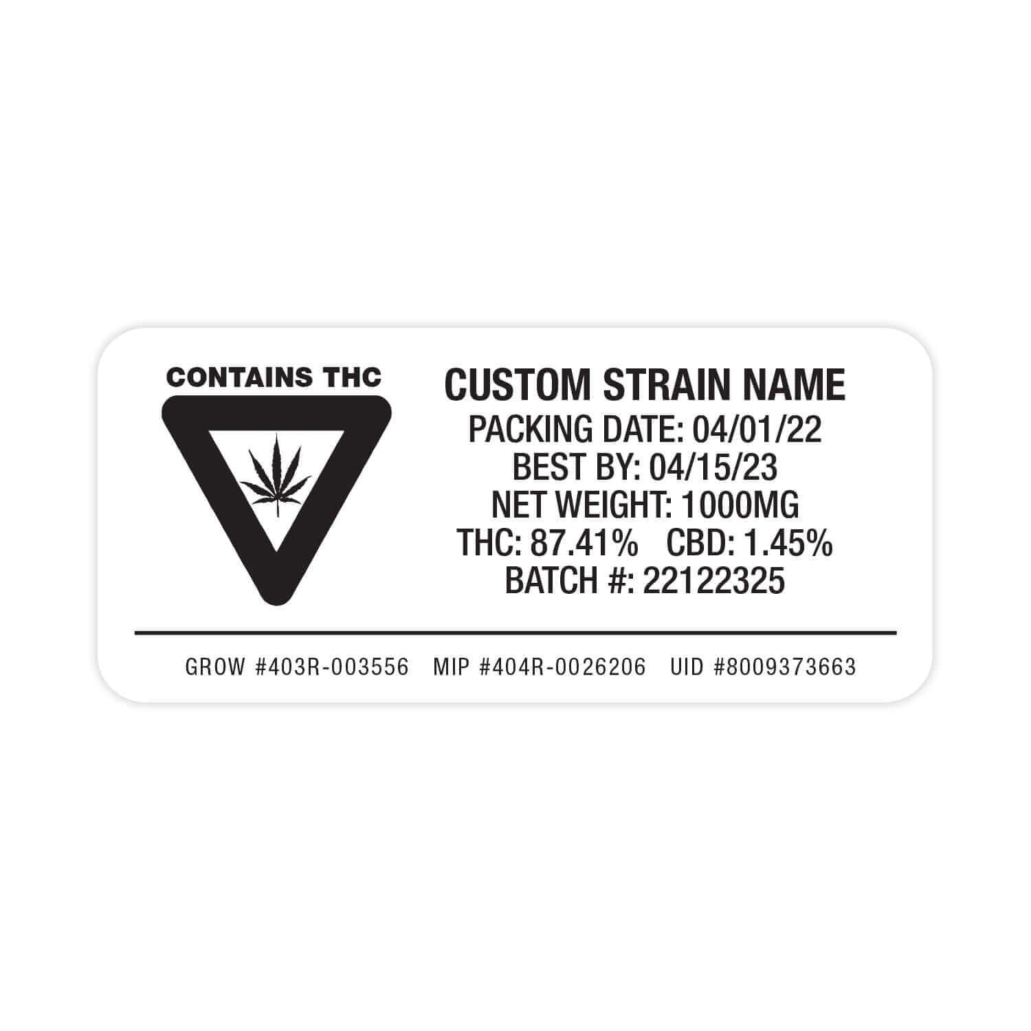 Etiqueta de advertencia personalizable de tensión, conforme con el estado de Michigan (1" x 2")