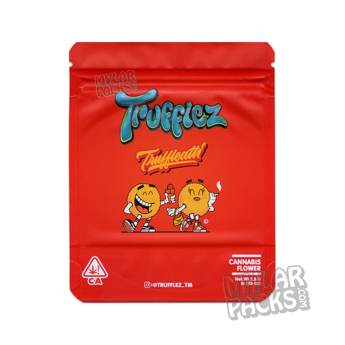 Truffleatti de Trufflez - Bolsa de Mylar vacía de 3,5 g, a prueba de olores, para flores y hierbas secas