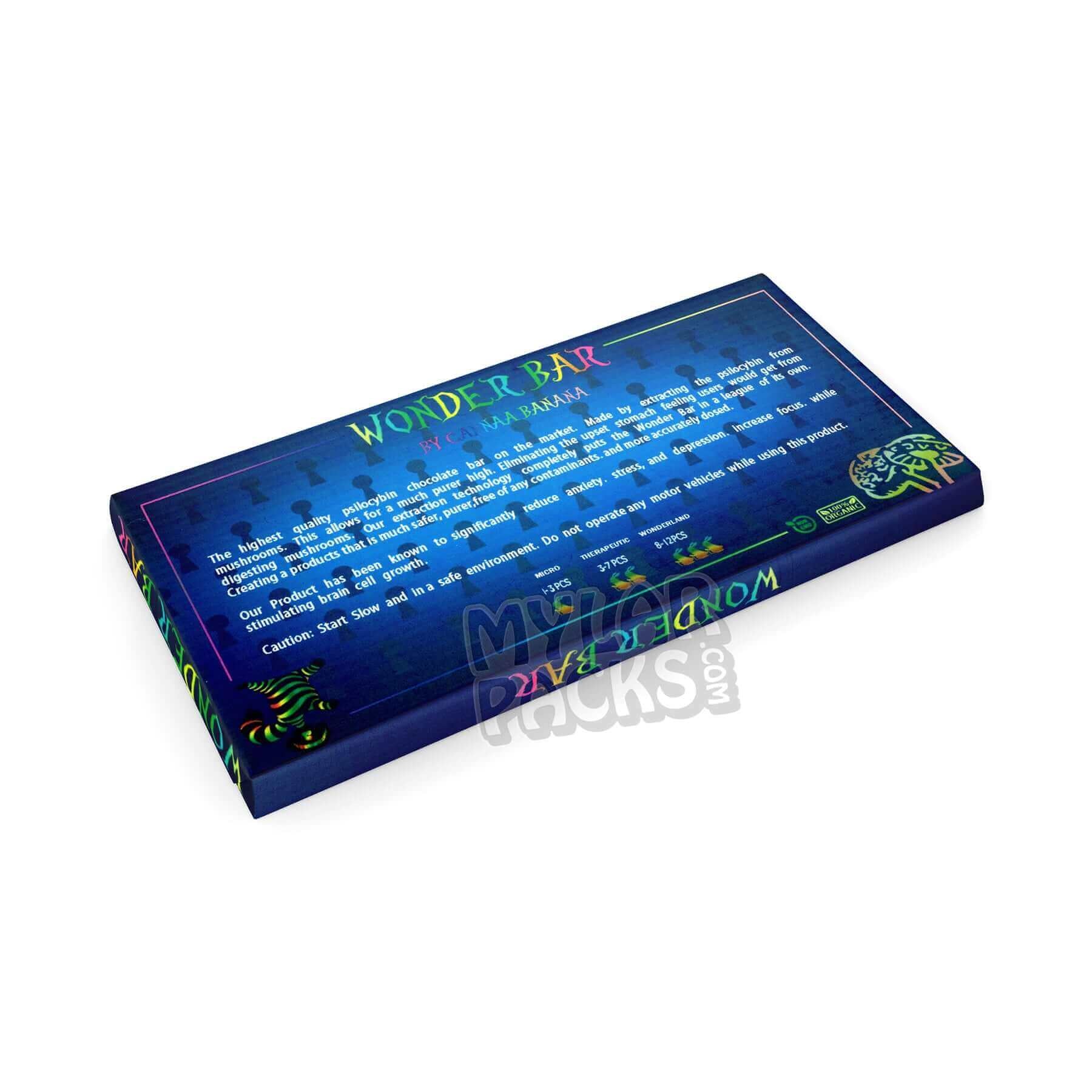 Wonder Bar Psilocybin Mushrooms Chocolate Bar Empty Packaging Candy Box